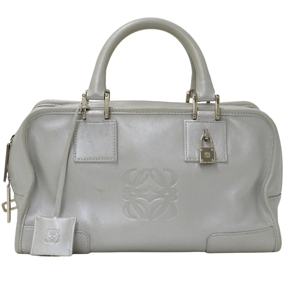 Loewe Silver Leather Handbag (Pre-Owned)