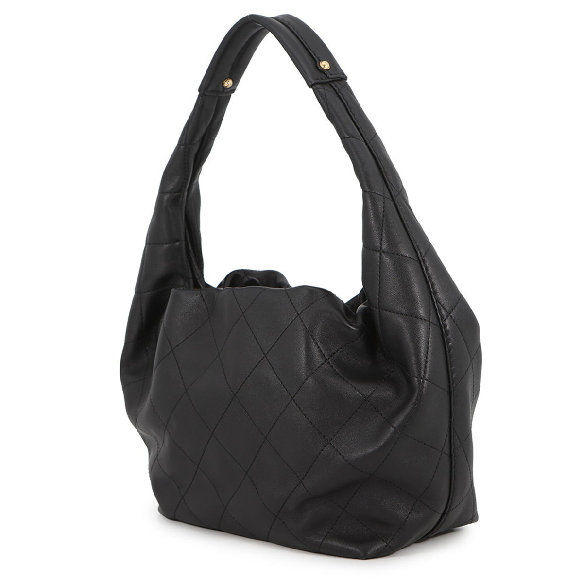 Chanel Matelasse Black Leather Handbag (Pre-Owned)
