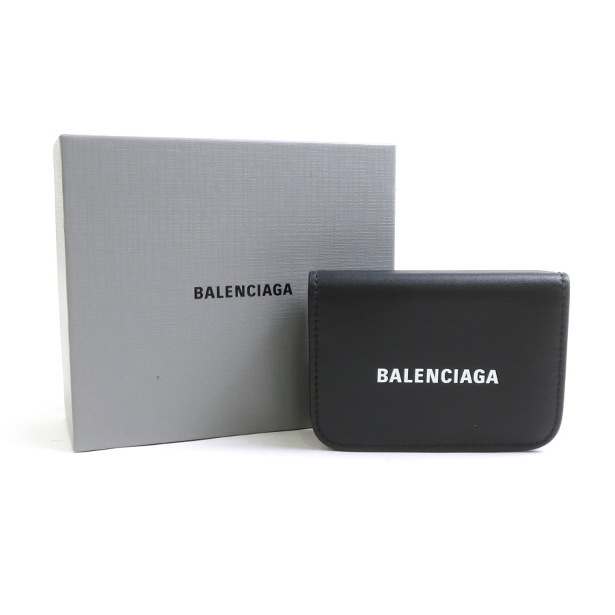 Balenciaga Black Leather Wallet (Tri-Fold) (Pre-Owned)