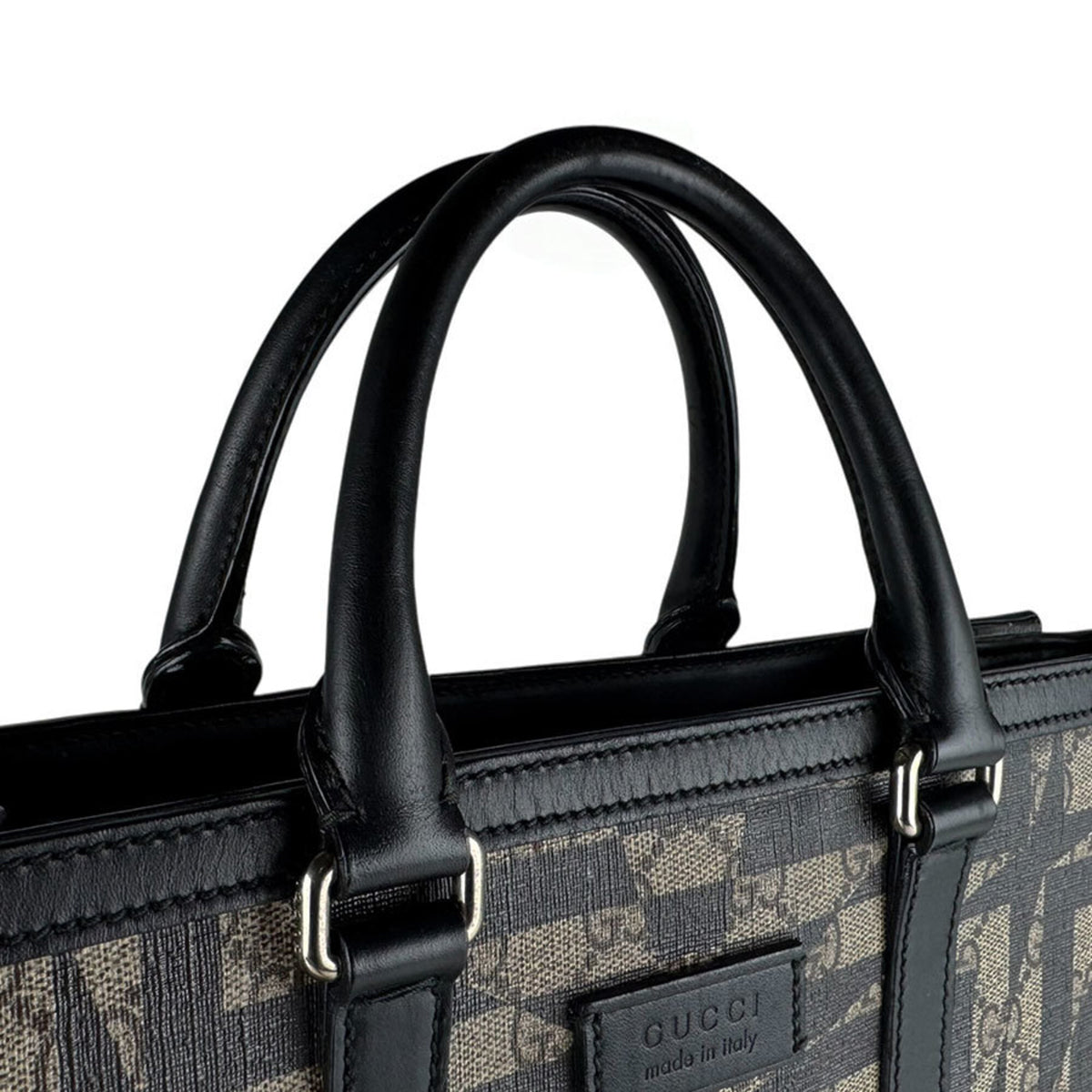 Gucci Black Brown Gg Supreme Handbag Shoulder Bag (Pre-Owned)