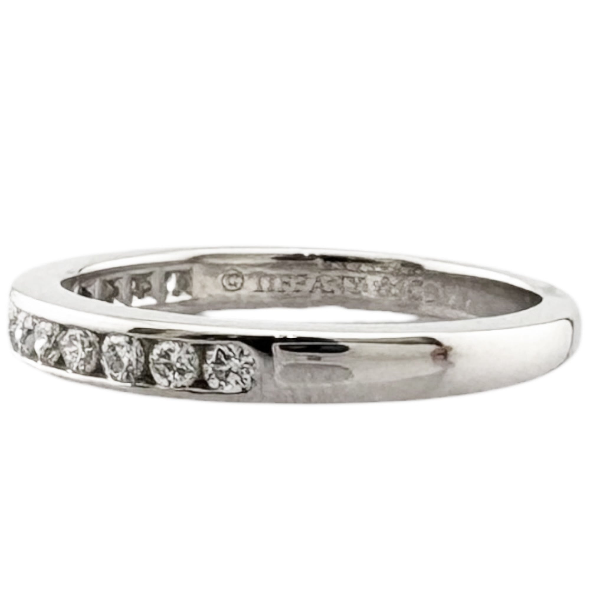 Tiffany Silver Platinum 950 Band Ring (Pre-Owned)