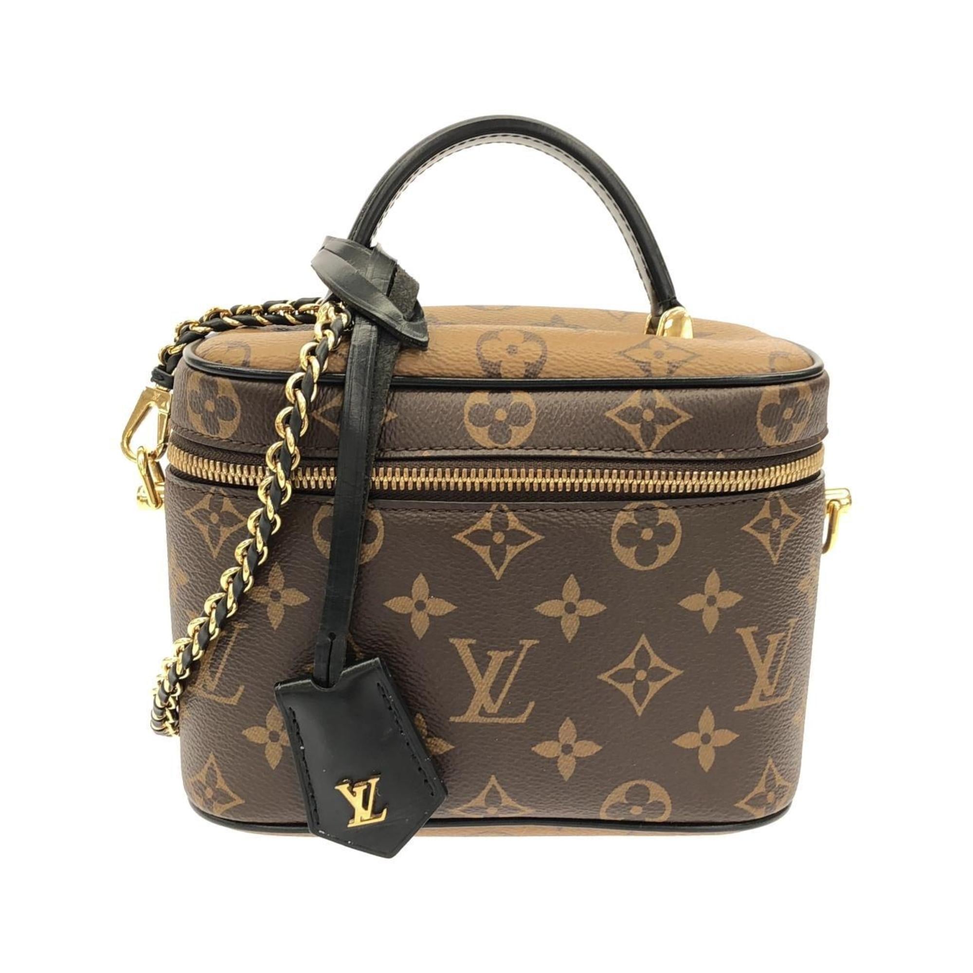 Louis Vuitton Monogram Marron Coated Canvas Handbag Vanity Bag (Pre-Owned)
