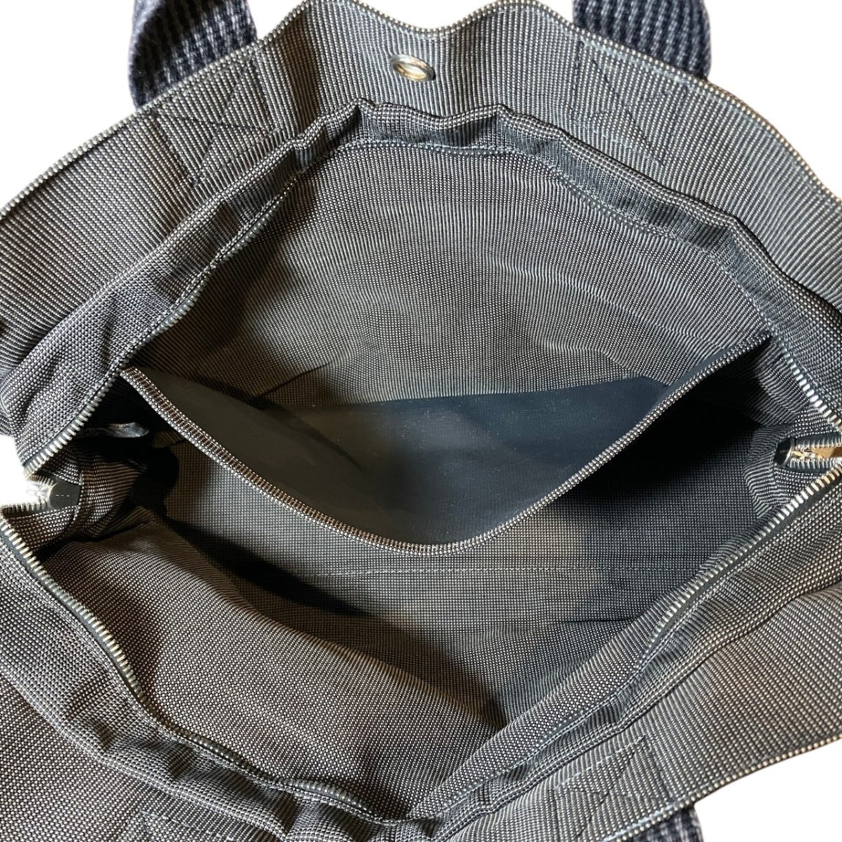 Hermes Gray Canvas Tote Bag (Pre-Owned)