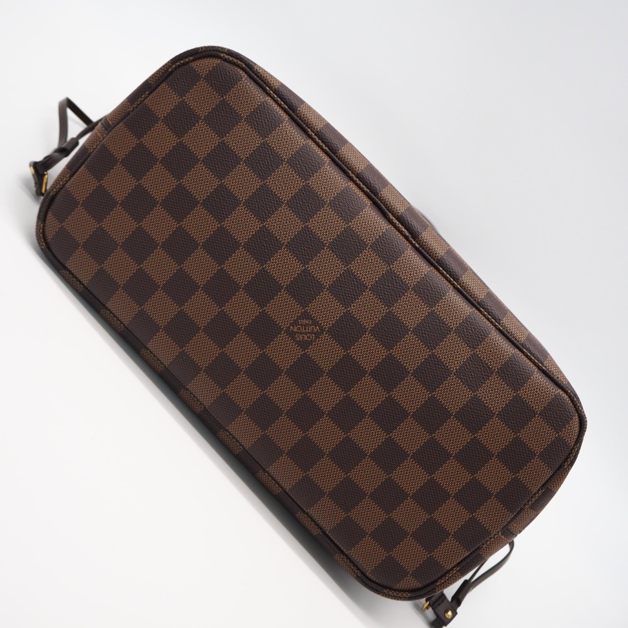 Louis Vuitton Beige Brown Coated Canvas Leather Handbag Pouch (Pre-Owned)