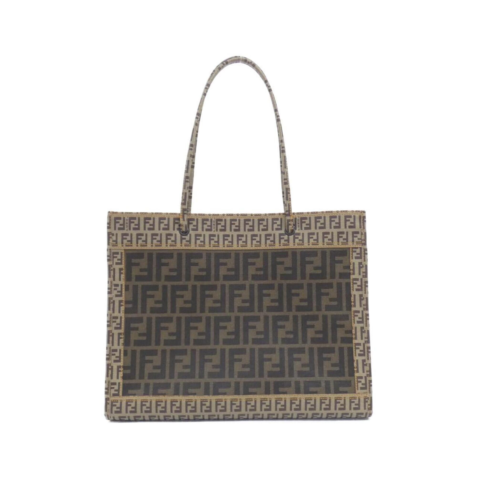 Fendi Beige Coated Canvas Handbag (Pre-Owned)