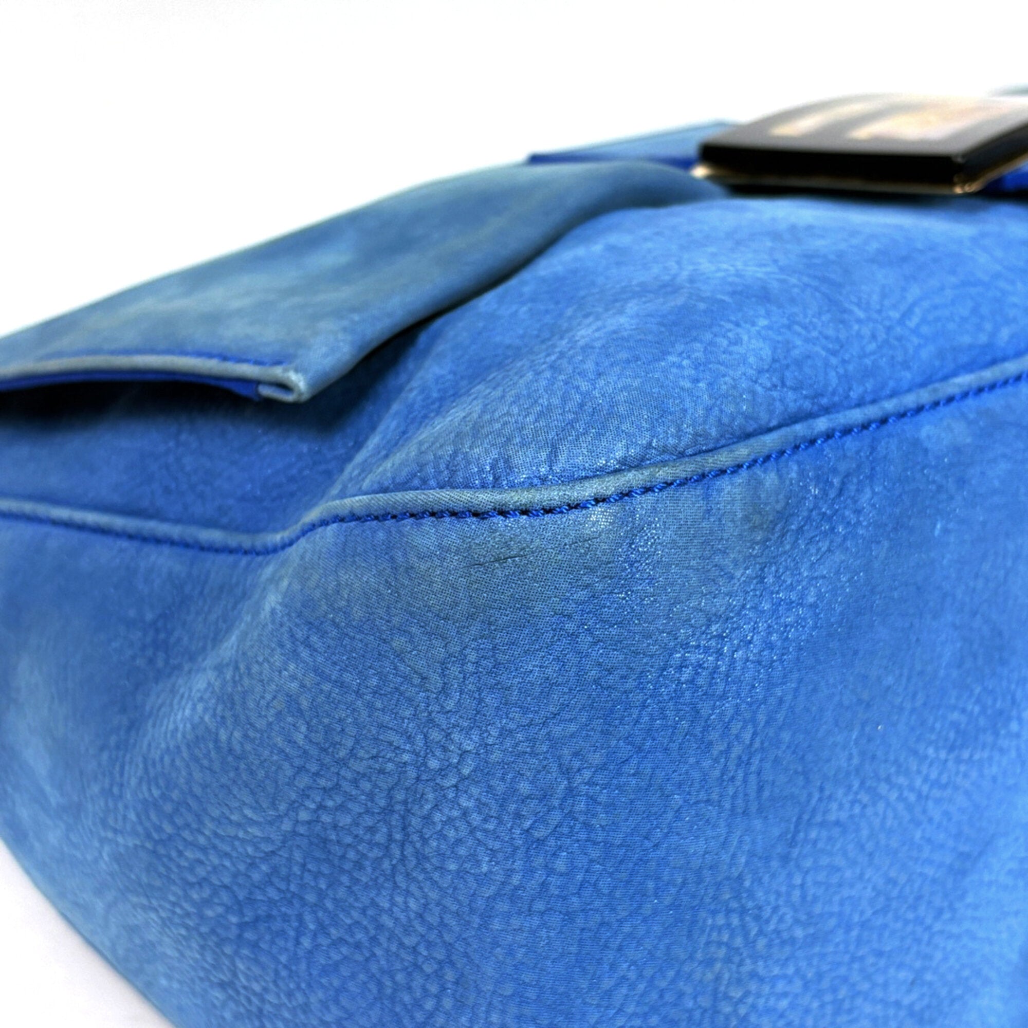 Fendi Blue Leather Shoulder Bag (Pre-Owned)