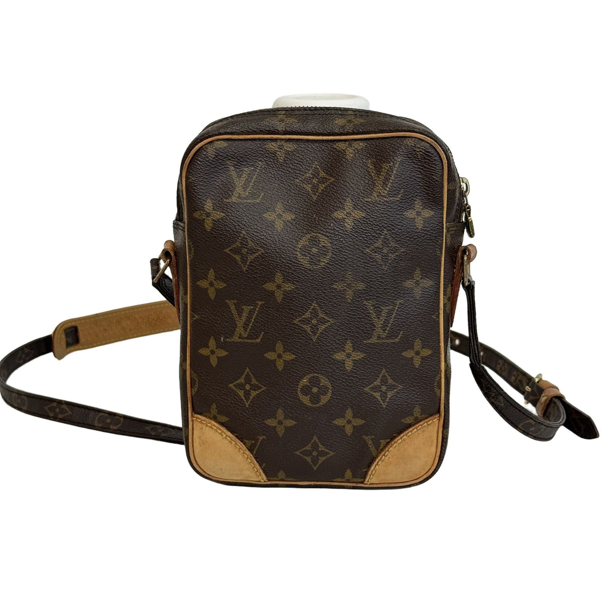 Louis Vuitton Brown Monogram Canvas Leather Crossbody Bag Pochette Shoulder Bag (Pre-Owned)