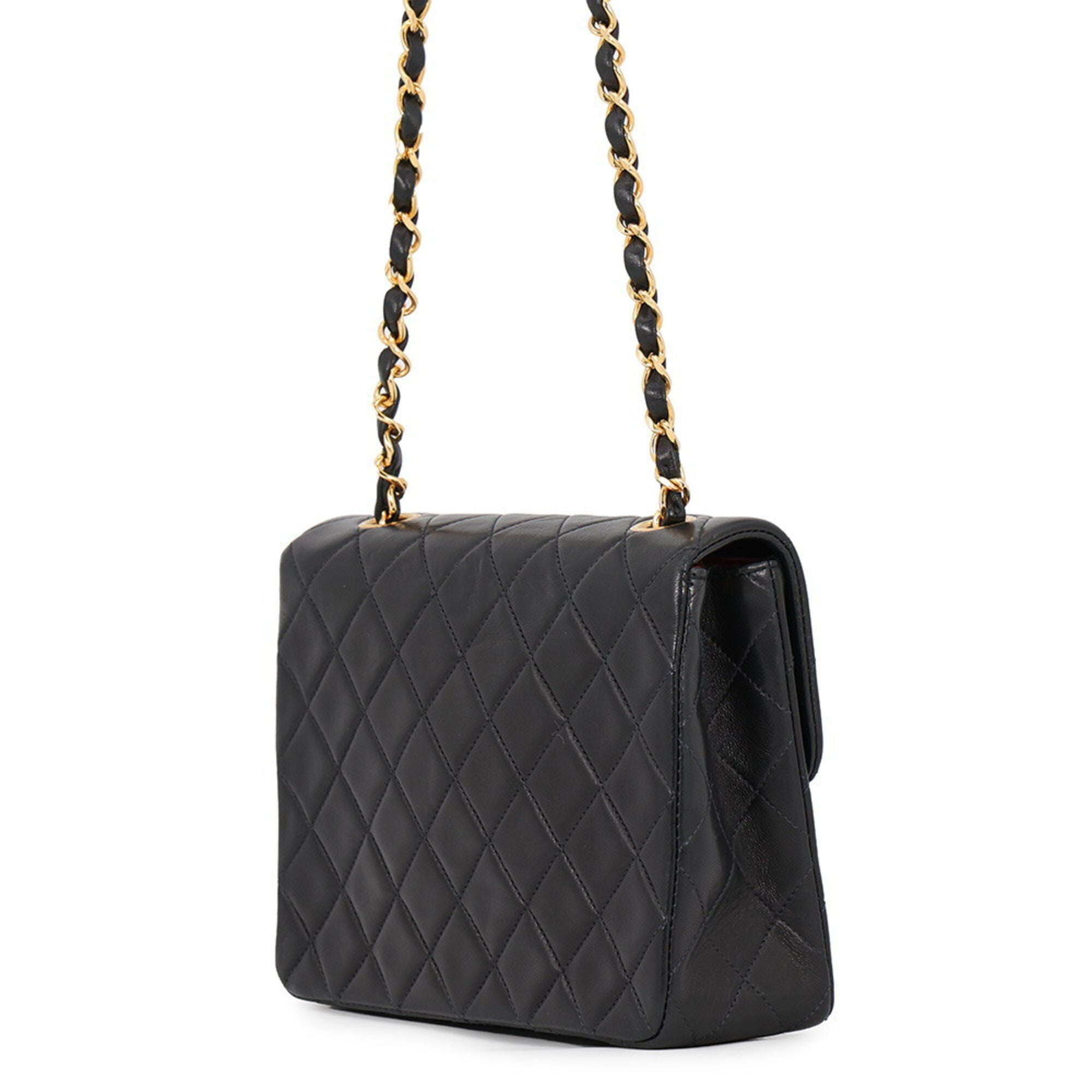 Chanel Black Leather Shoulder Bag (Pre-Owned)