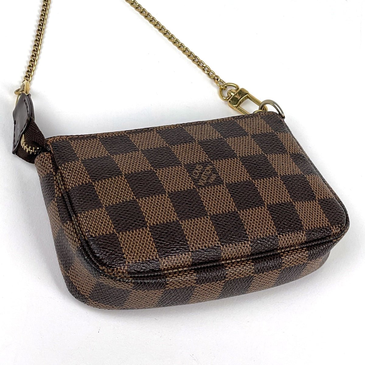 Louis Vuitton Brown Damier Canvas Pochette Pouch (Pre-Owned)