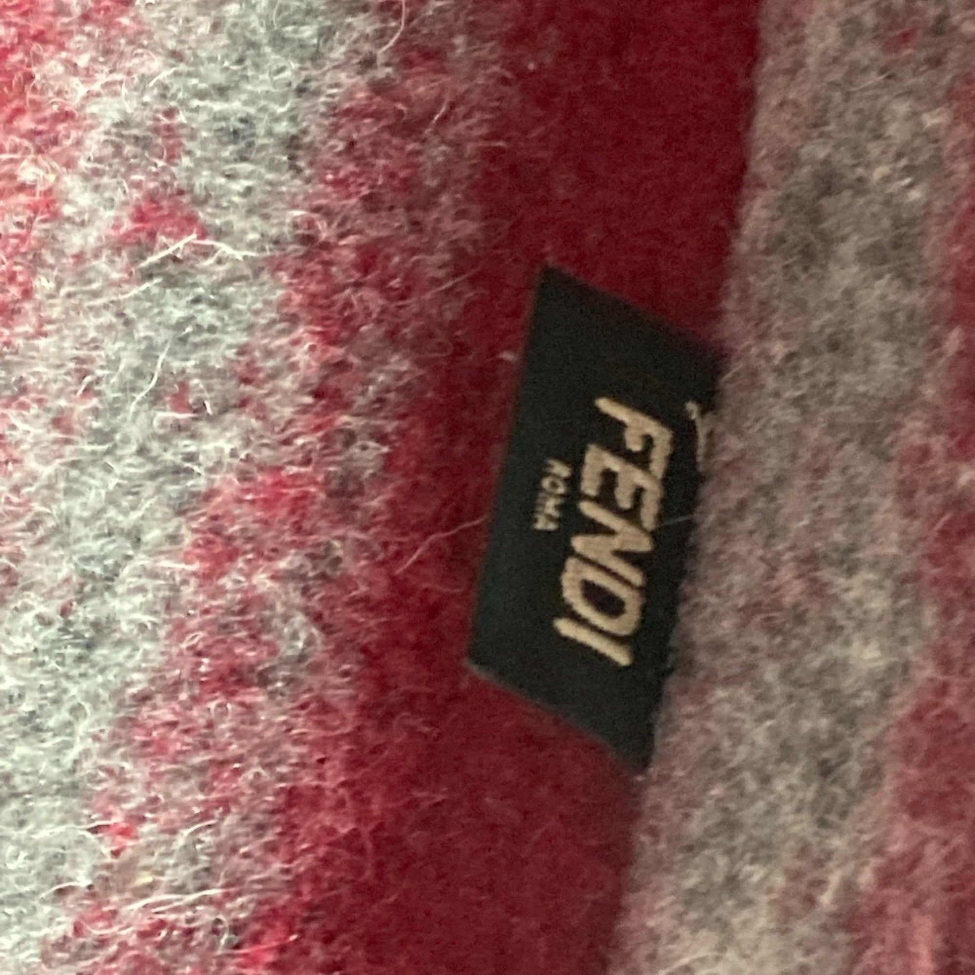 Fendi Navy Wool Shoulder Bag Tote Bag (Pre-Owned)