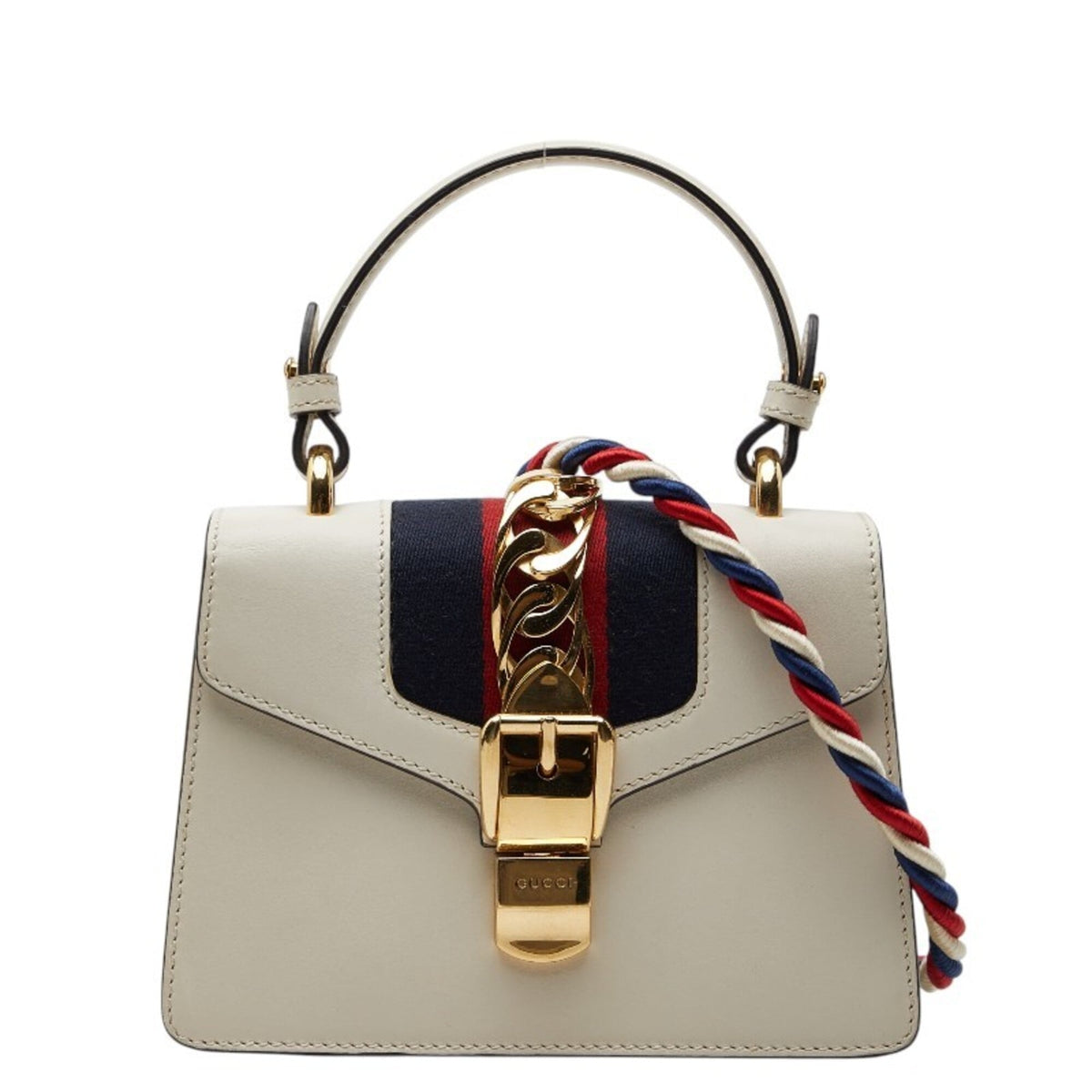 Gucci White Leather Handbag Shoulder Bag (Pre-Owned)