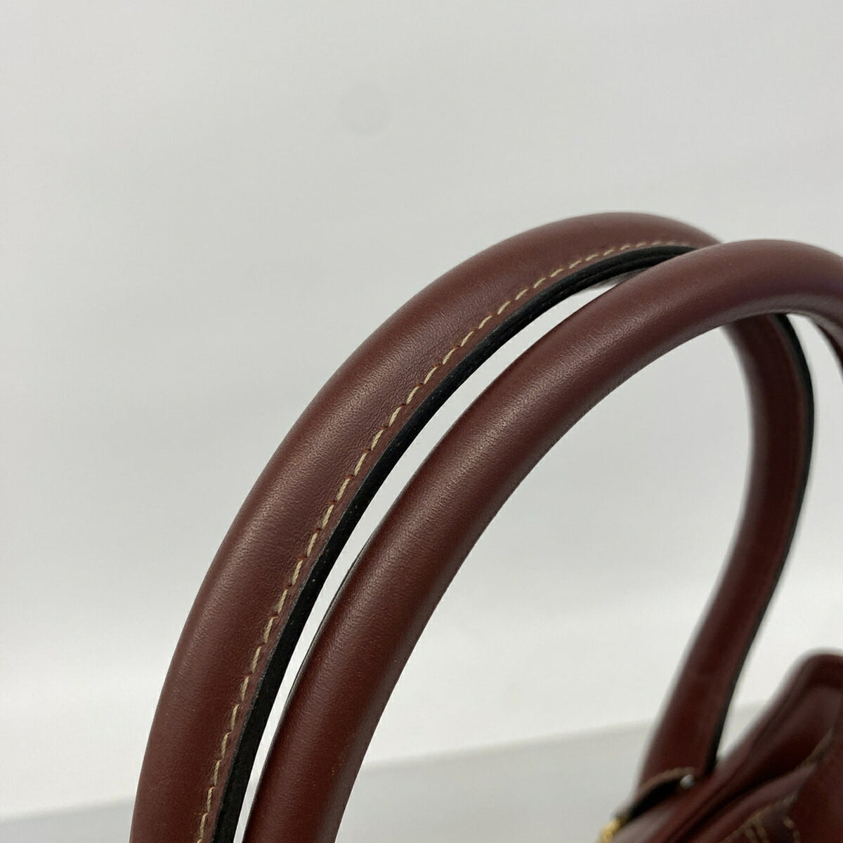 Cartier Bordeaux Leather Handbag (Pre-Owned)
