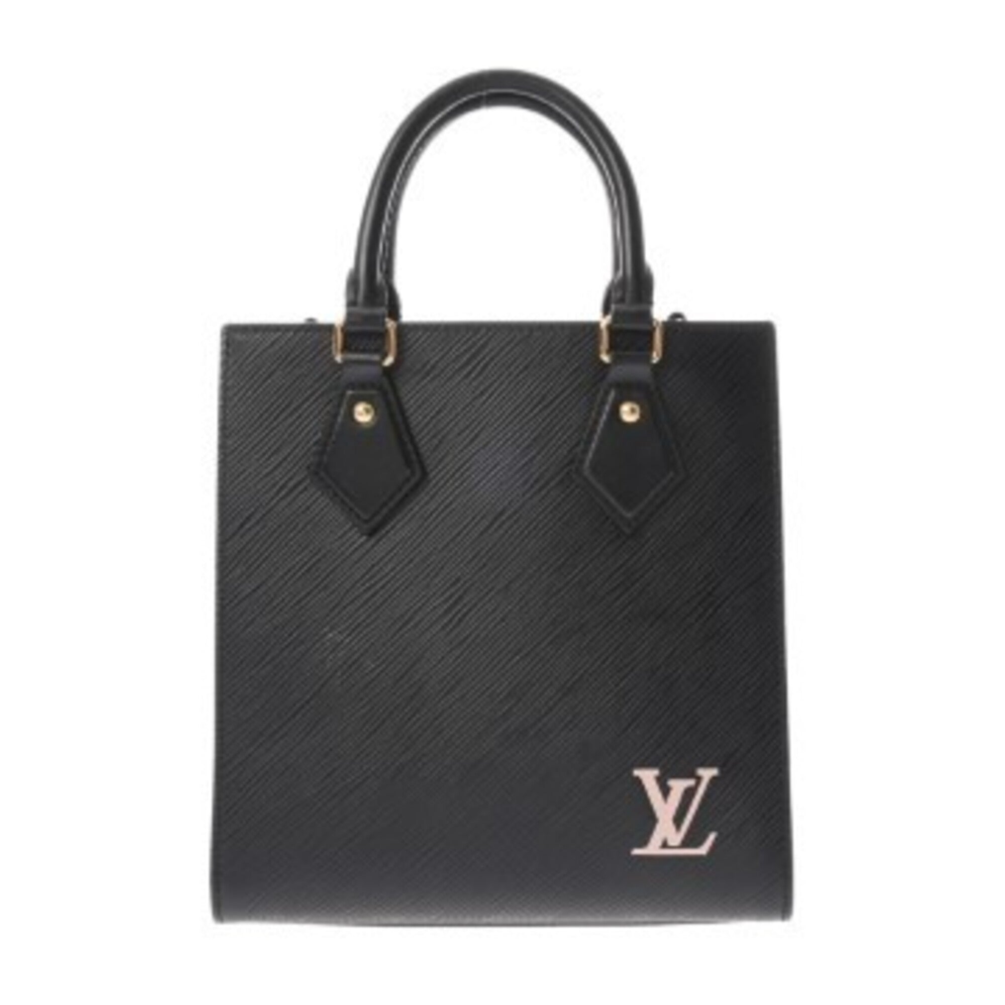 Louis Vuitton Noir Leather Handbag (Pre-Owned)