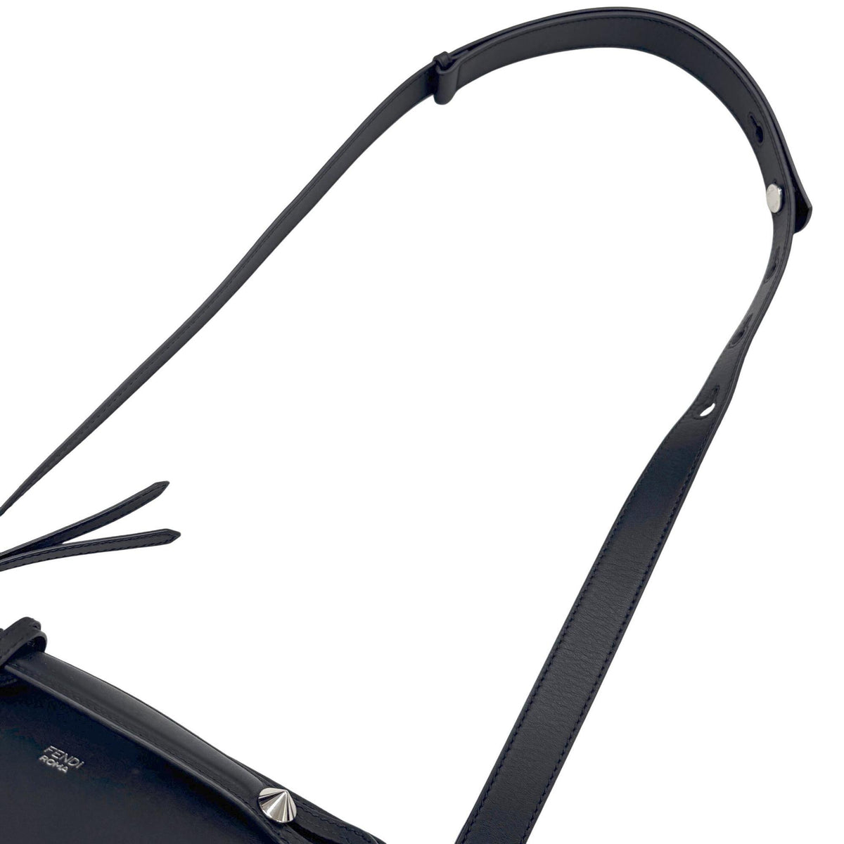 Fendi Black Leather Handbag Shoulder Bag (Pre-Owned)