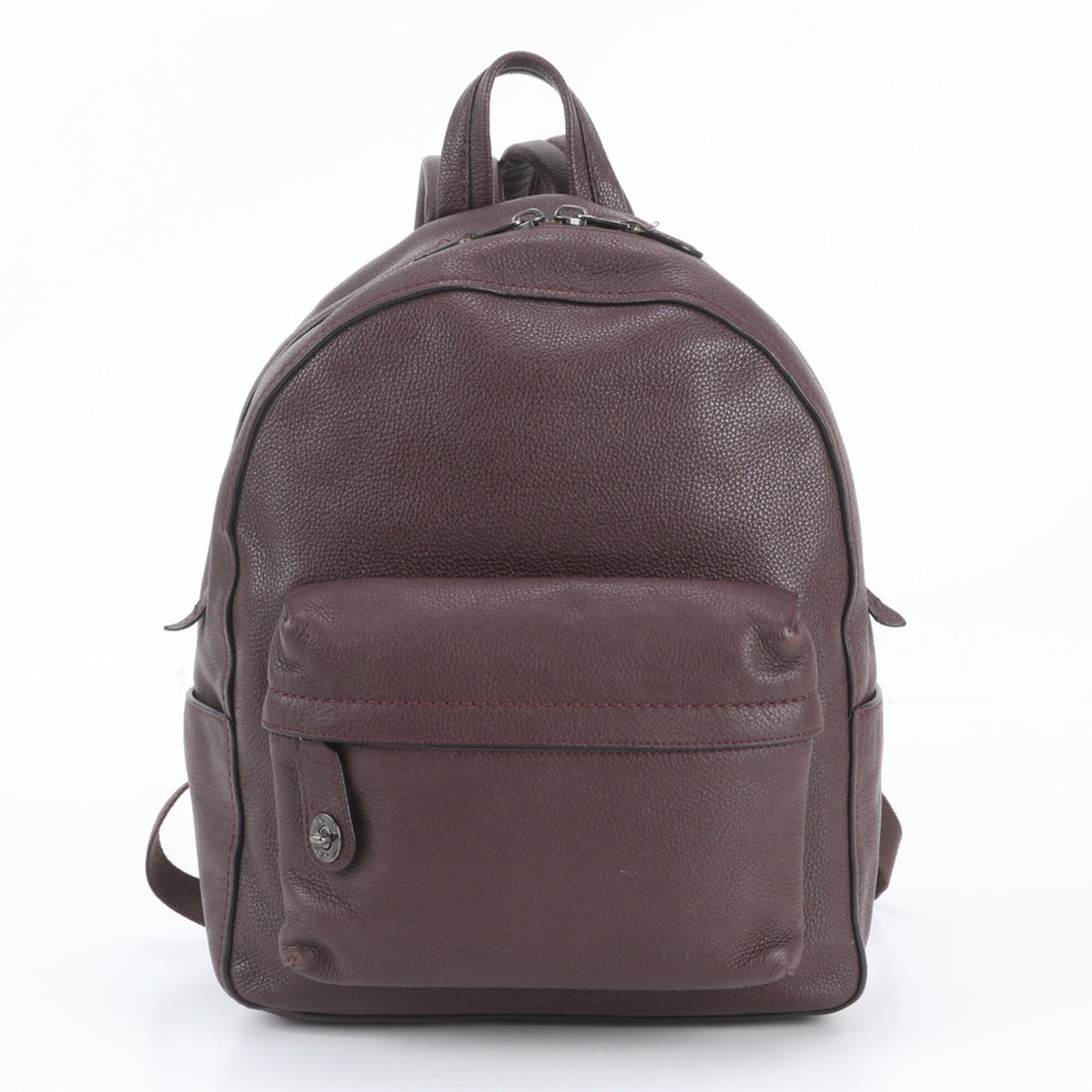 Coach Red Brown Leather Backpack Shoulder Bag (Pre-Owned)