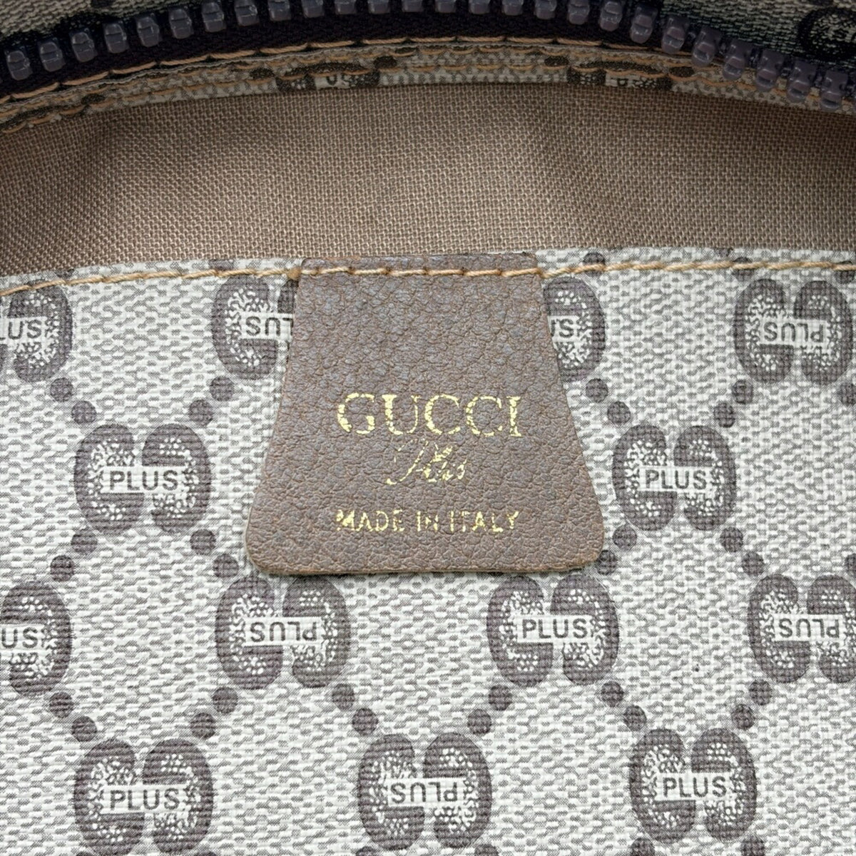 Gucci Beige Brown Green Red Color Pvc Leather Shoulder Bag Tote Bag (Pre-Owned)