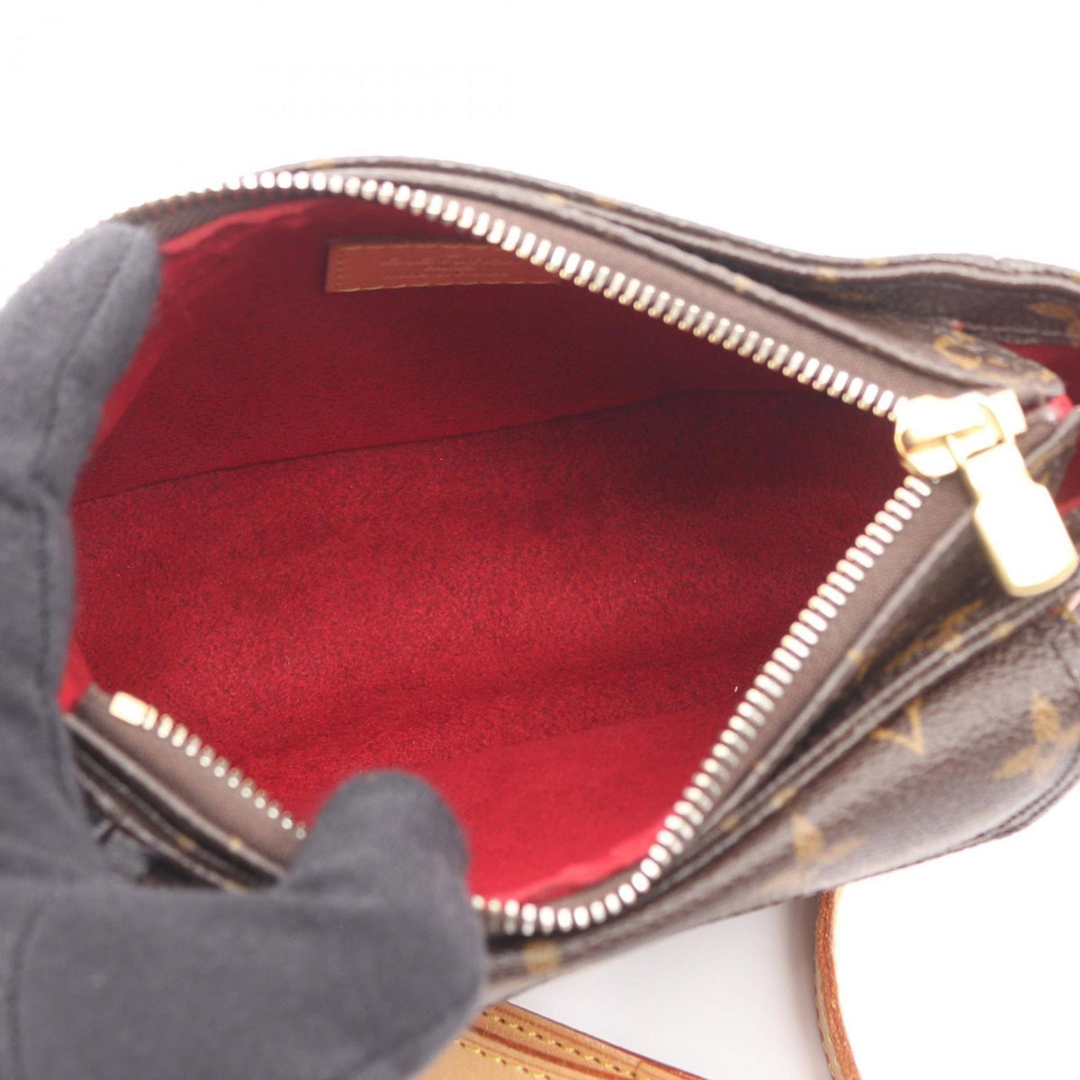 Louis Vuitton Monogram Brown Coated Canvas Leather Shoulder Bag (Pre-Owned)