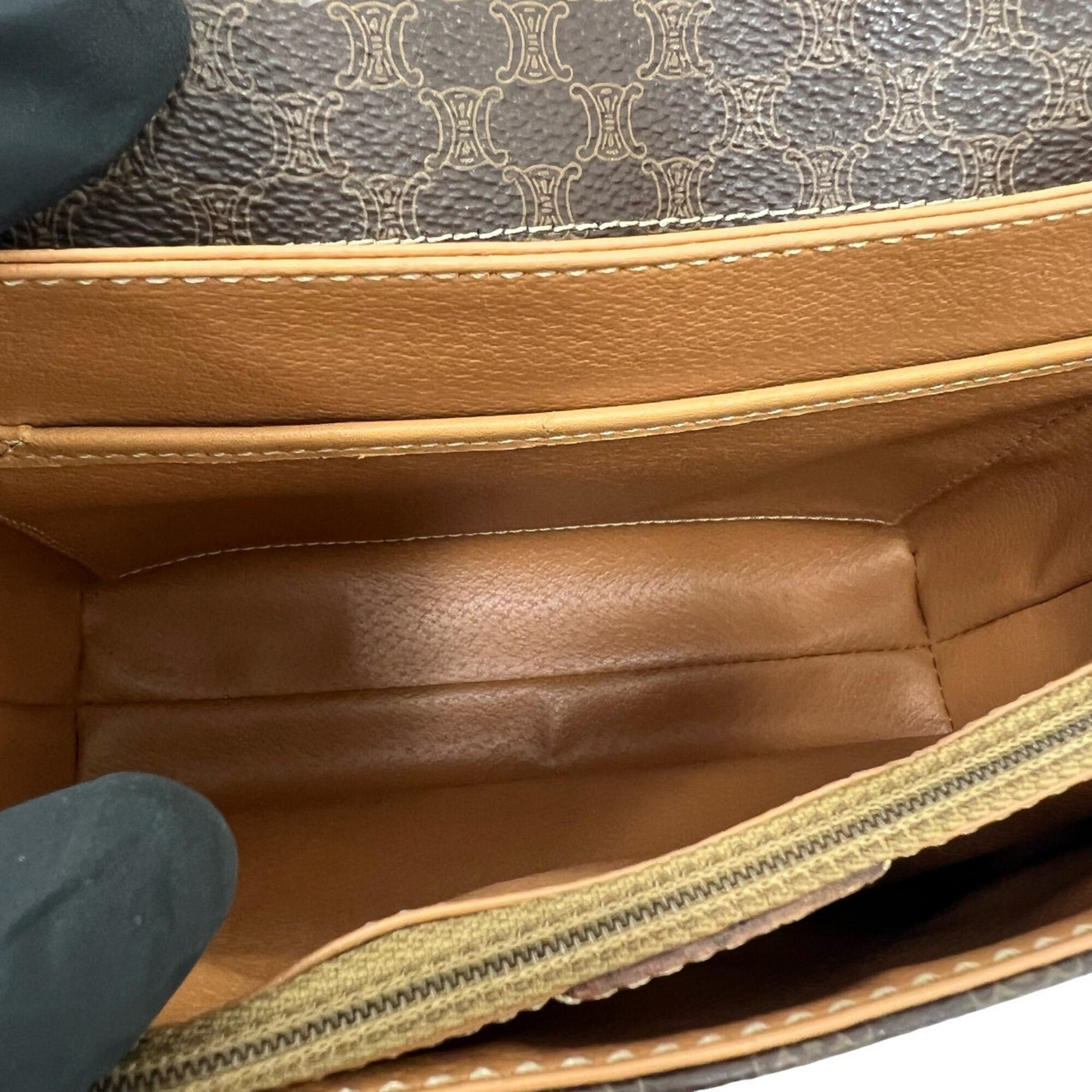 Celine Brown Leather Pvc Shoulder Bag (Pre-Owned)