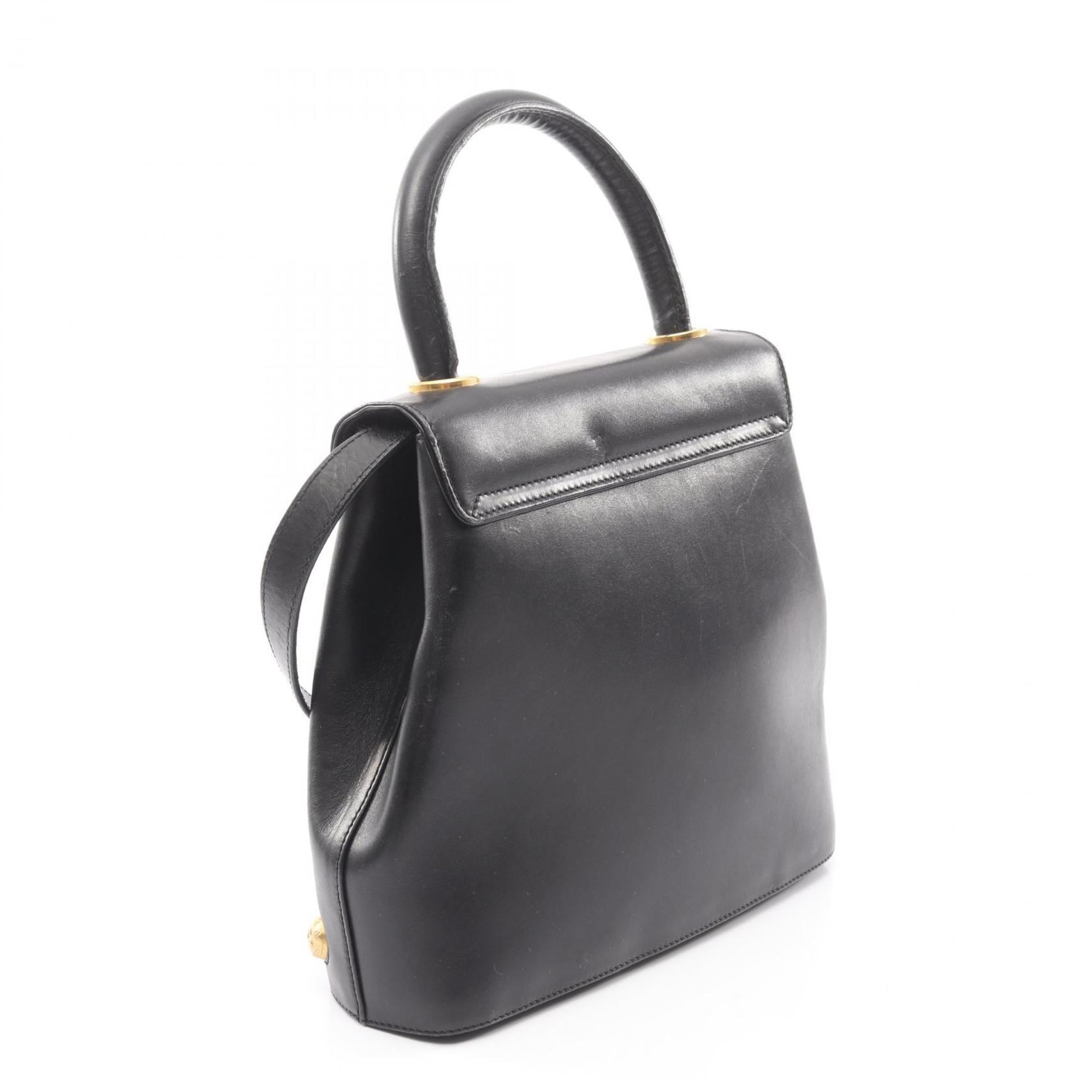 Salvatore Ferragamo Black Leather Handbag (Pre-Owned)