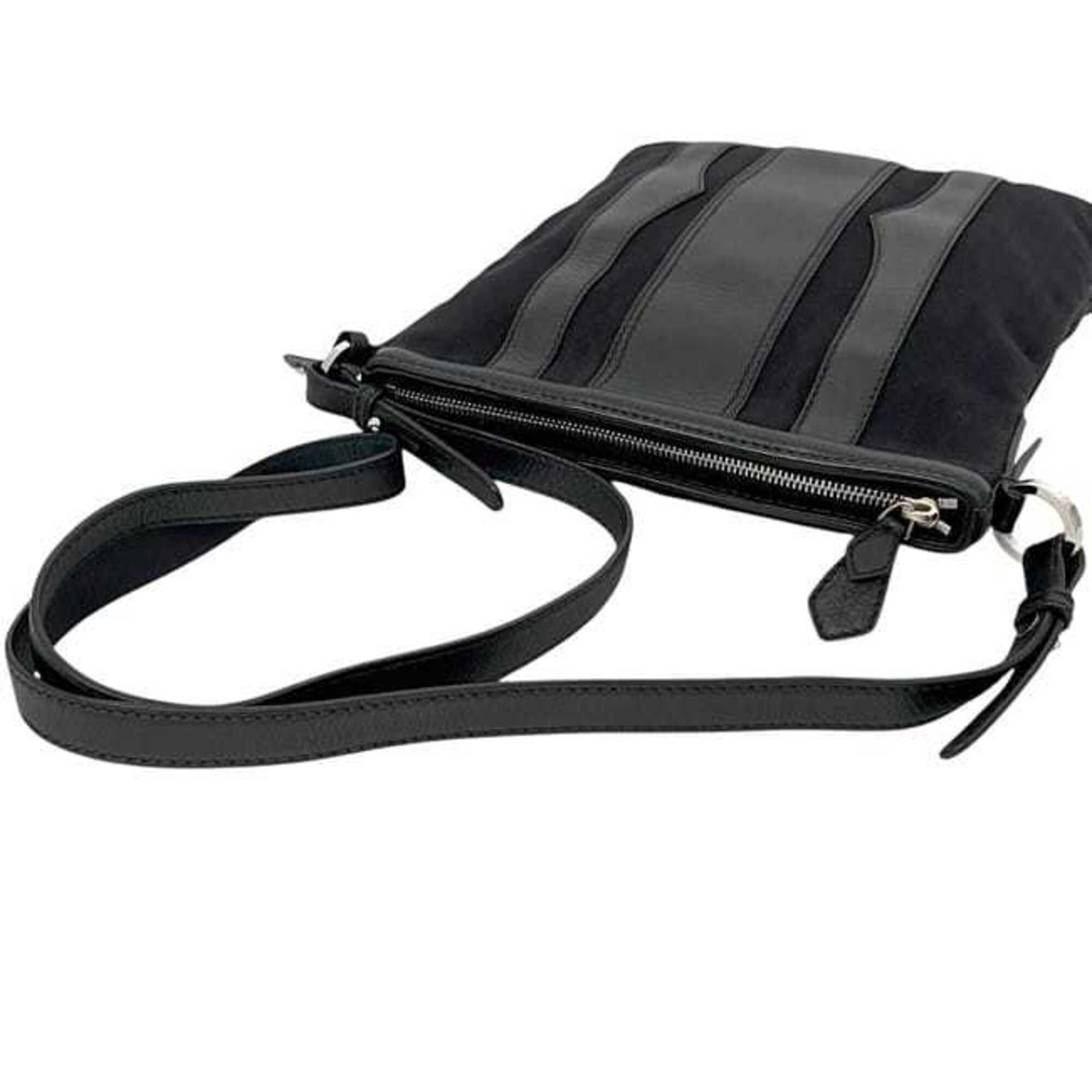 Bvlgari B.Zero1 Black Canvas Leather Shoulder Bag (Pre-Owned)