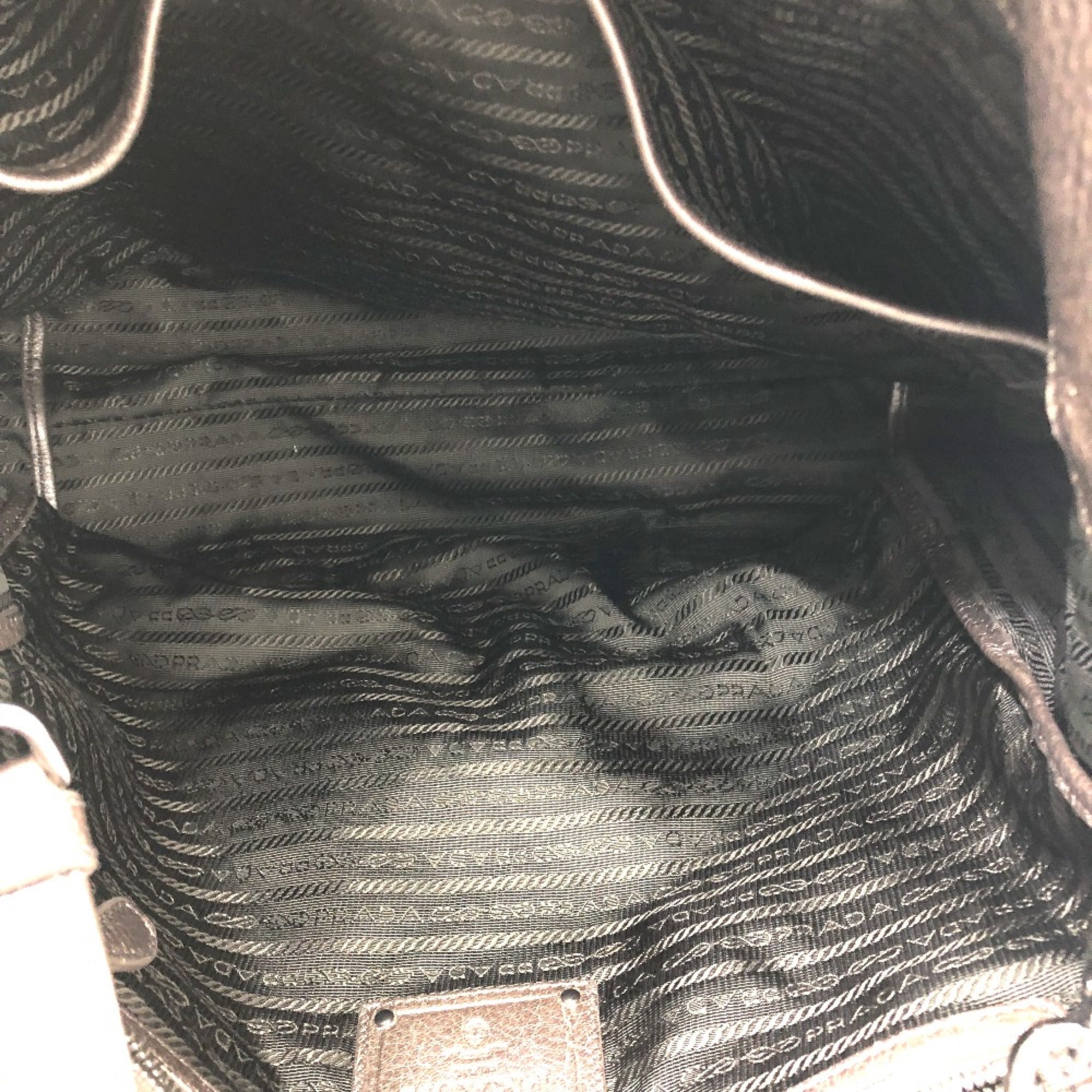 Prada Brown Leather Tote Bag (Pre-Owned)