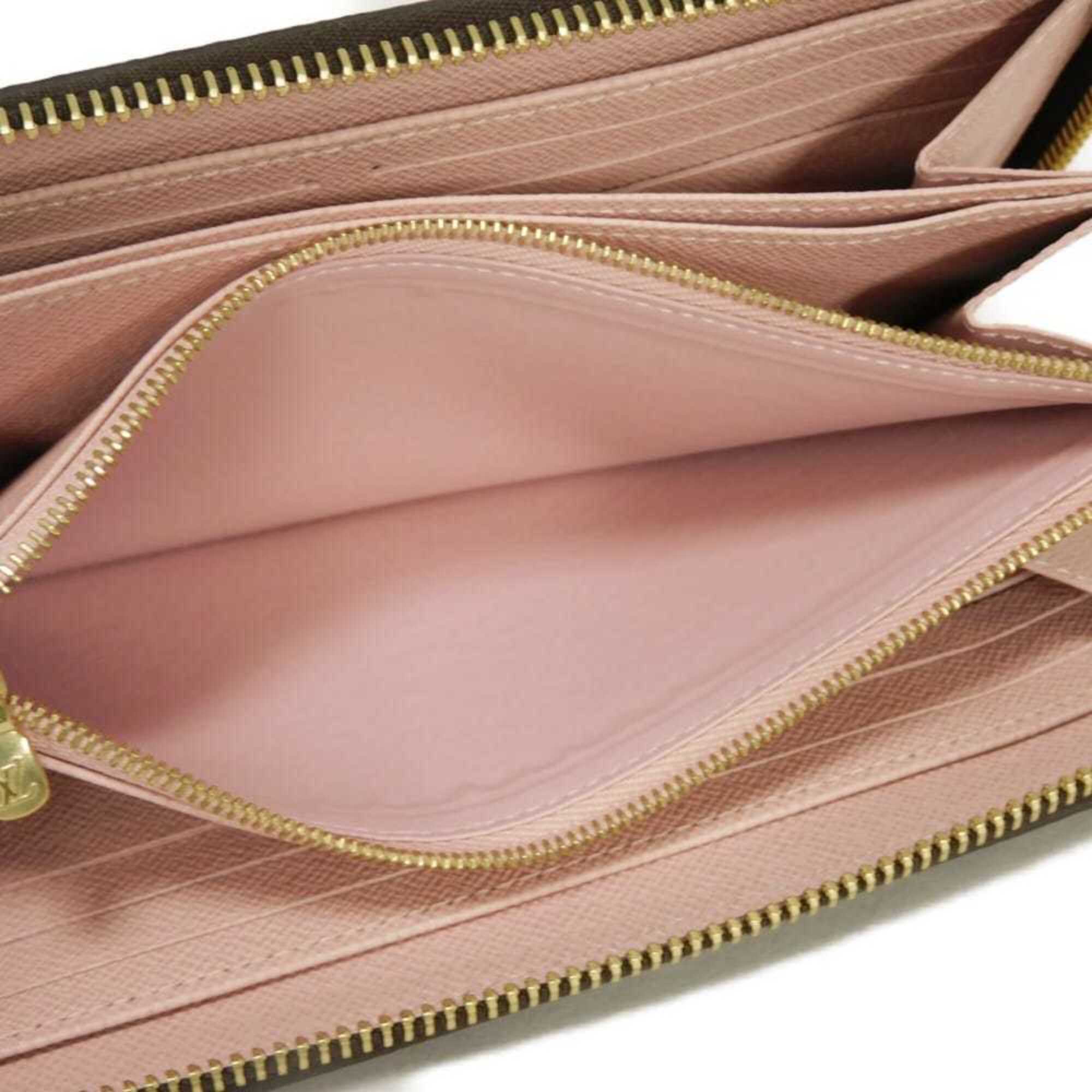 Louis Vuitton Brown Monogram Pink Rose Ballerine Monogram Long Wallet (Bi-Fold) (Pre-Owned)