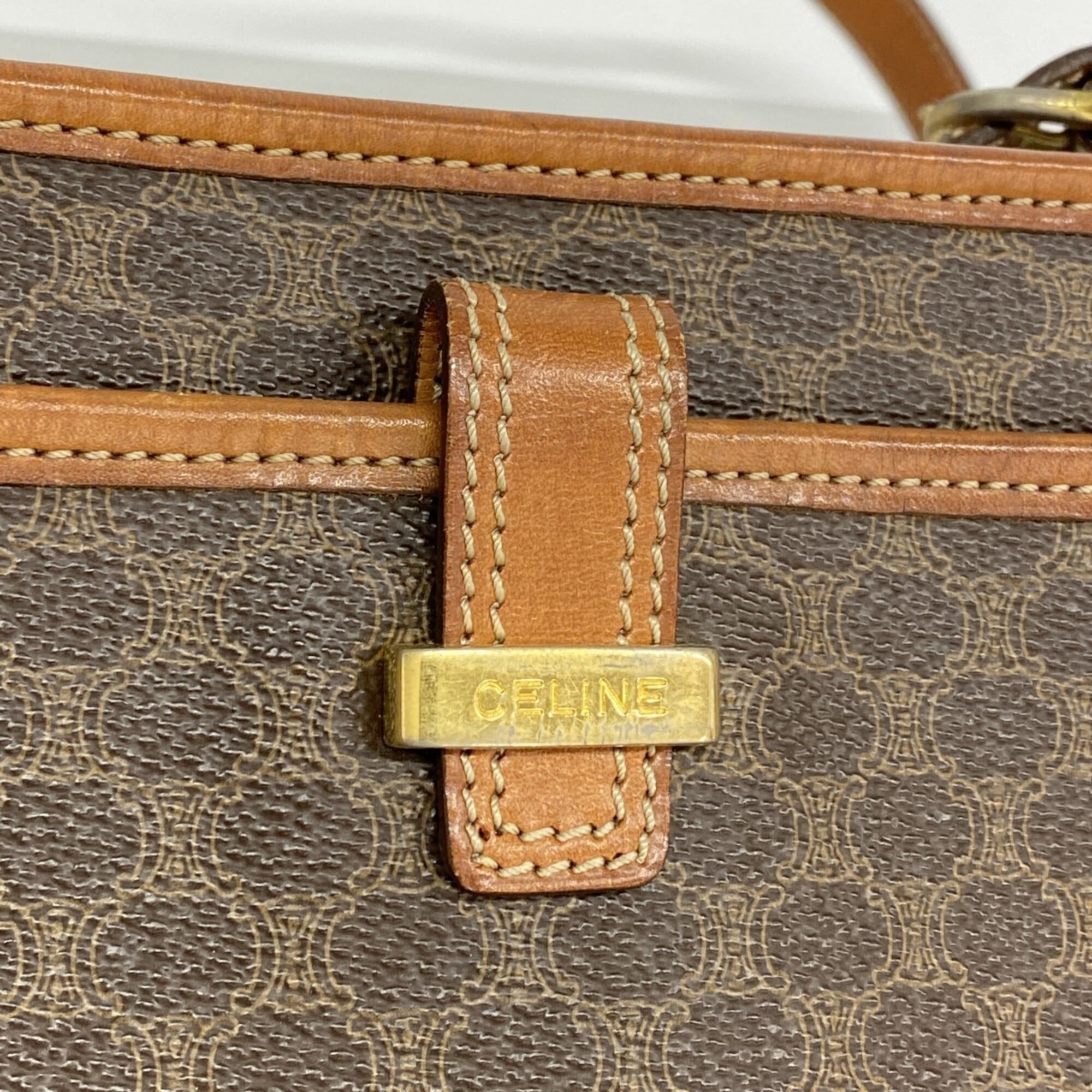 Celine Brown Pvc Shoulder Bag (Pre-Owned)