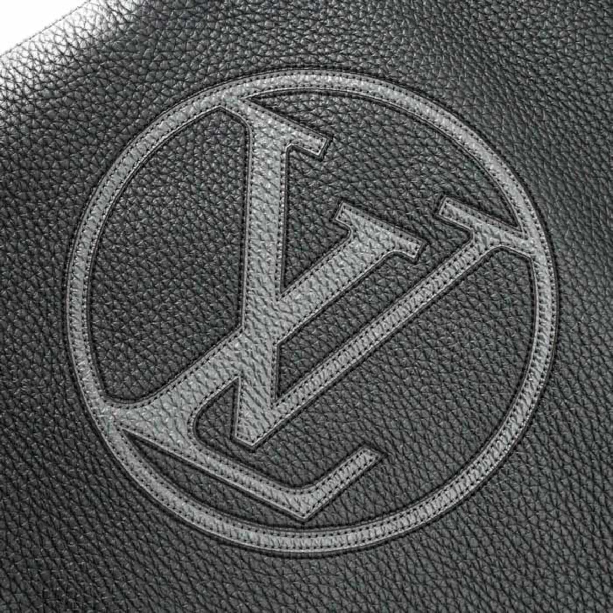 Louis Vuitton Black Leather Pouch Tote Bag (Pre-Owned)