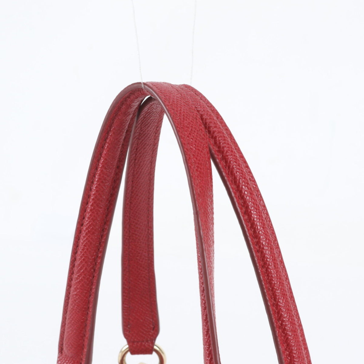 Coach Red Color Leather Handbag Tote Bag (Pre-Owned)