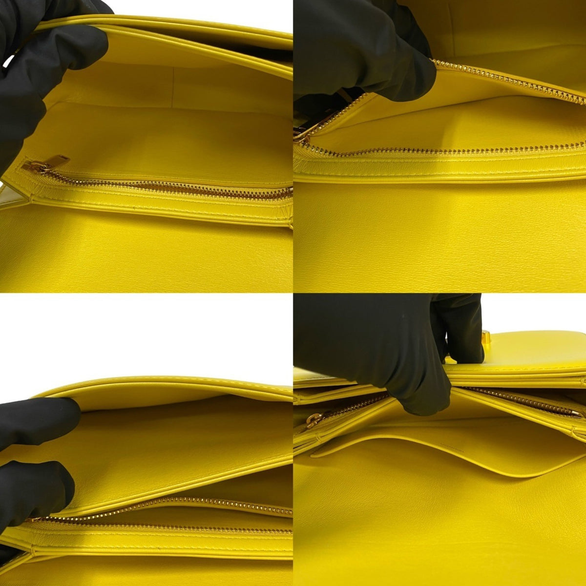 Celine Yellow Leather Pochette Shoulder Bag (Pre-Owned)