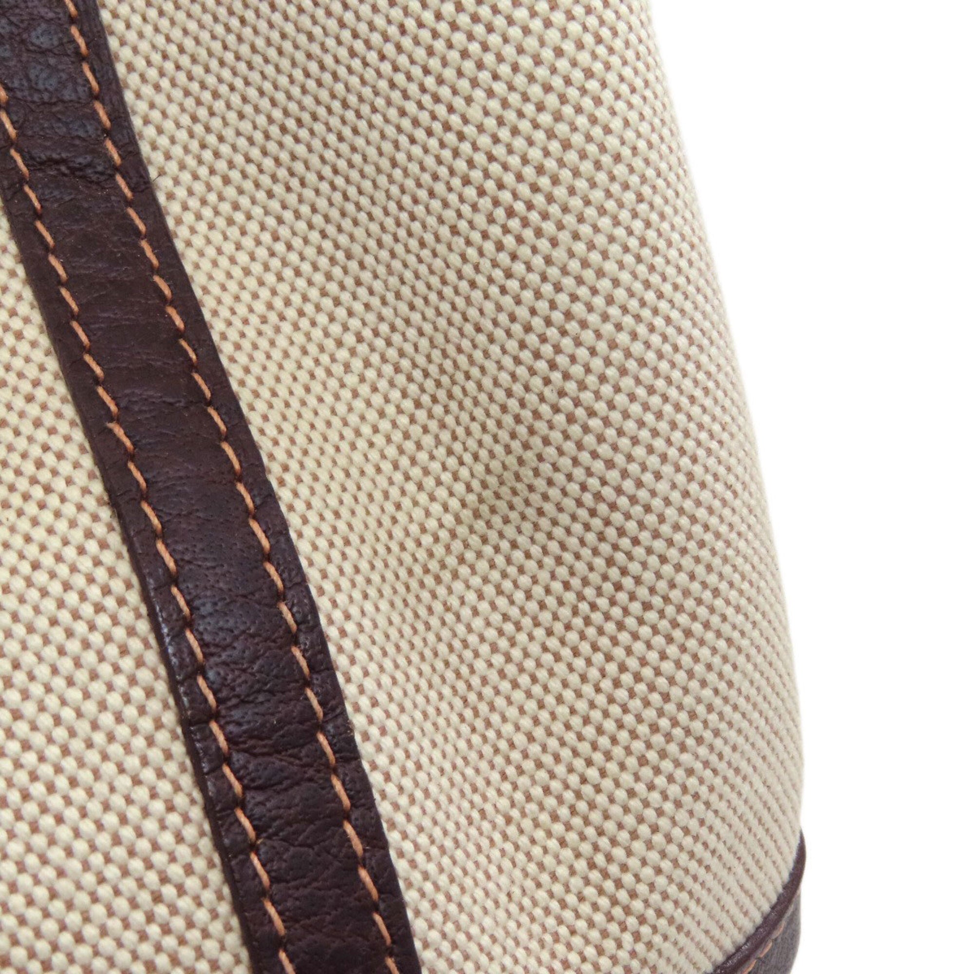 Hermes Marron Toile H Handbag (Pre-Owned)