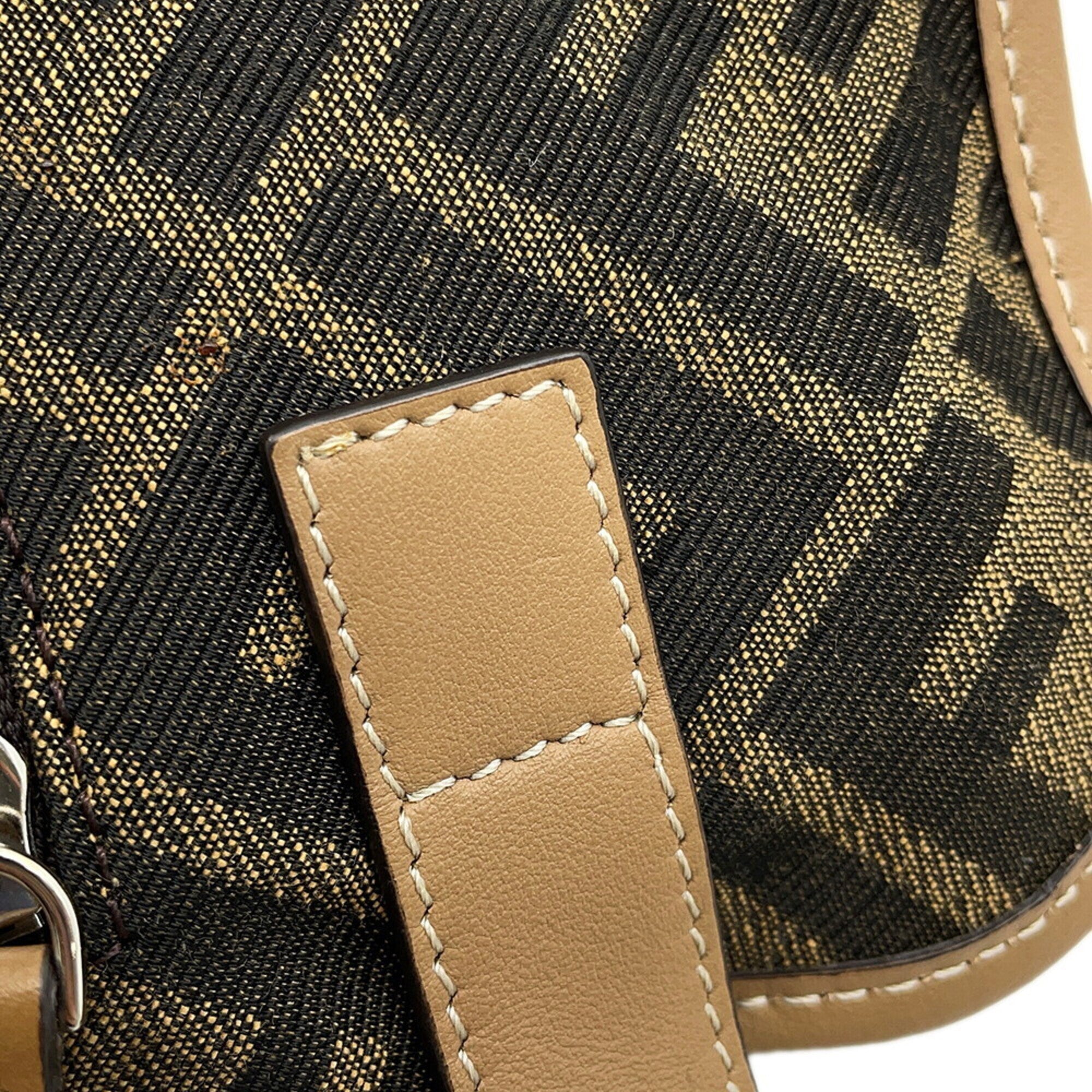 Fendi Brown Leather Canvas (Pre-Owned)