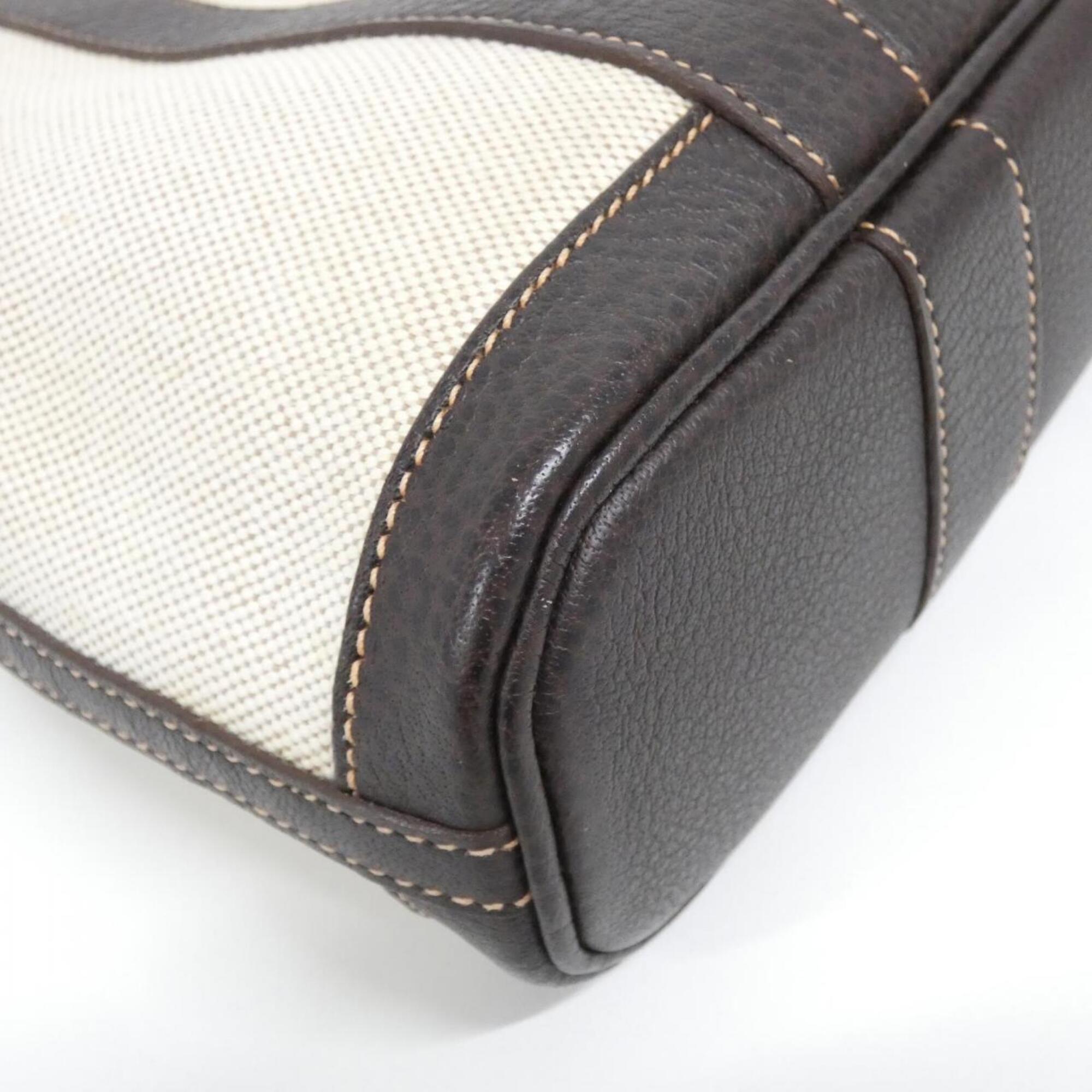 Hermes Brown Toile H Handbag (Pre-Owned)