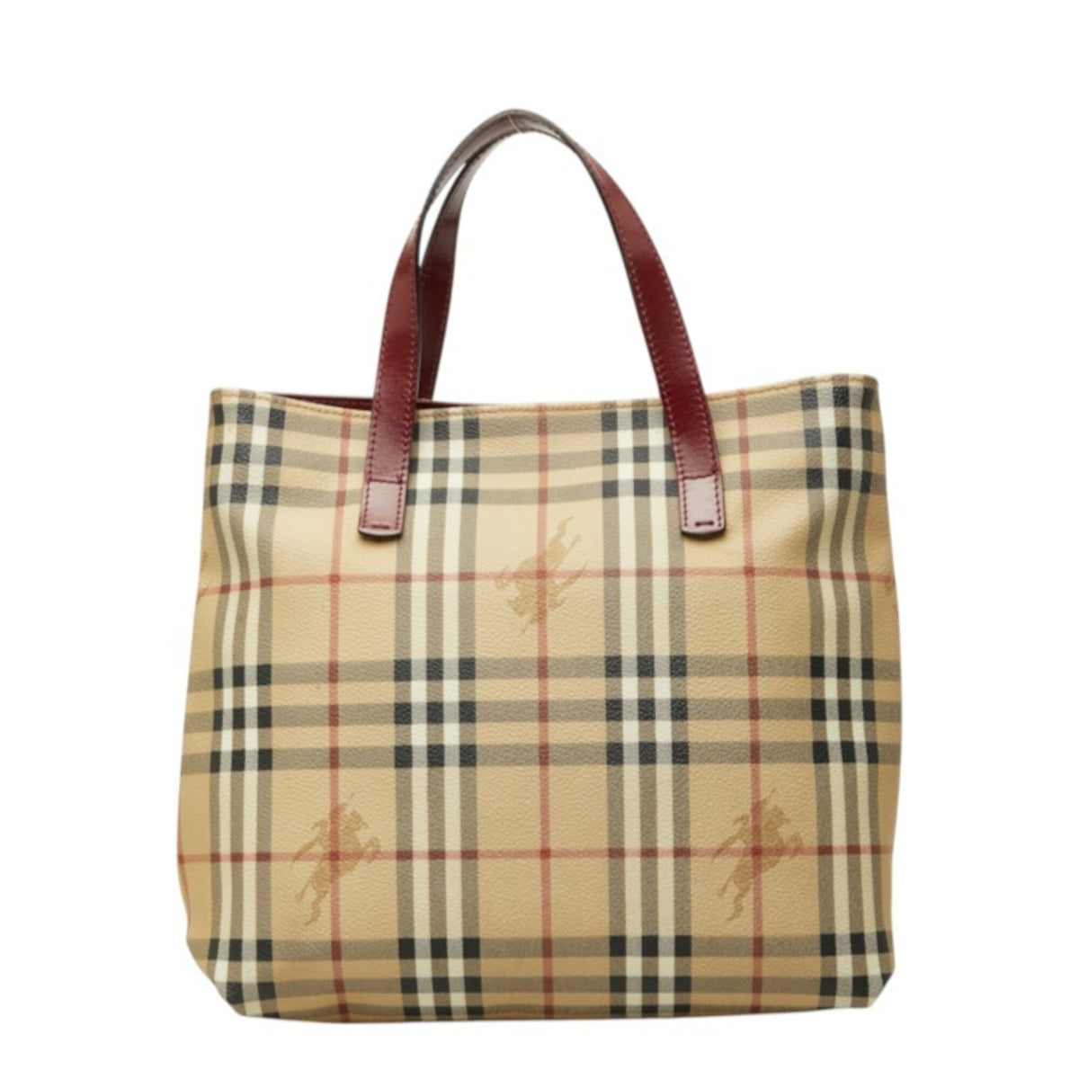 Burberry Beige Multi-Color Pvc Leather Handbag (Pre-Owned)