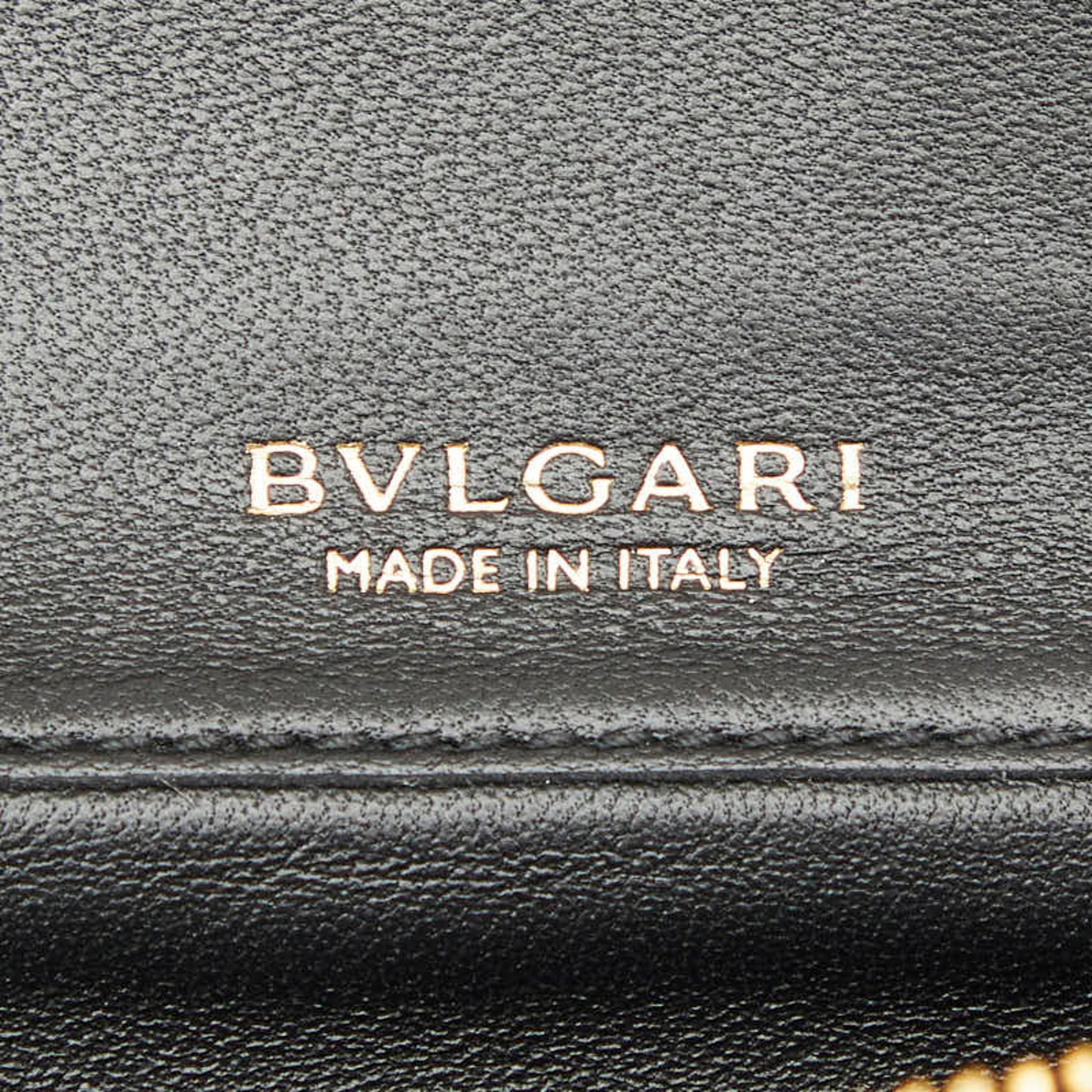 Bvlgari Black Leather Long Wallet (Bi-Fold) (Pre-Owned)