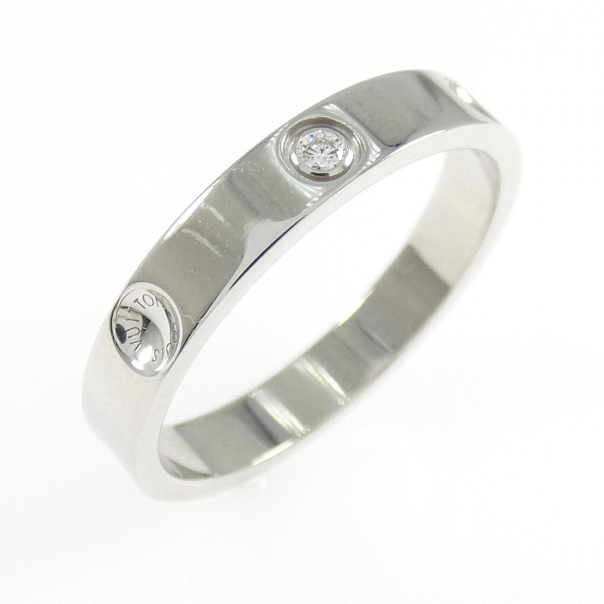 Louis Vuitton Platinum Platinum 950 Band Ring (Pre-Owned)