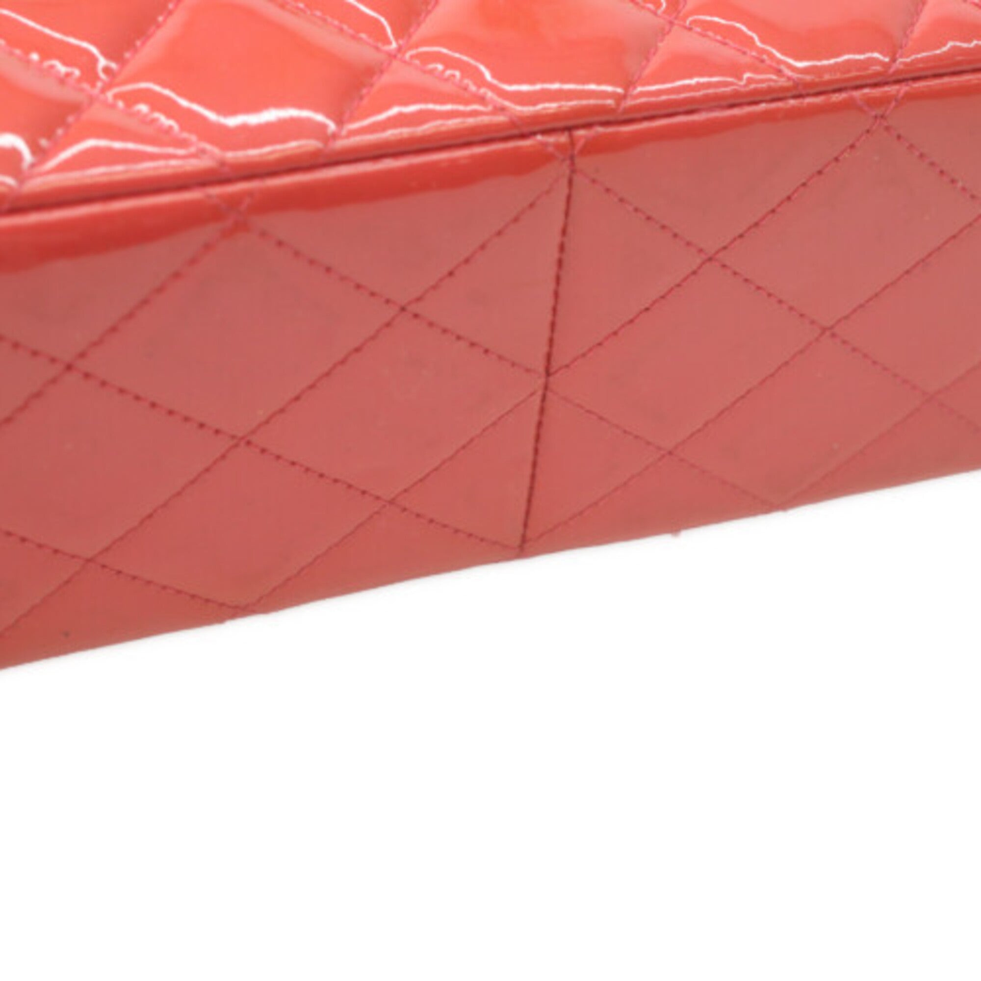 Chanel Pink Red Color Leather Shoulder Bag (Pre-Owned)
