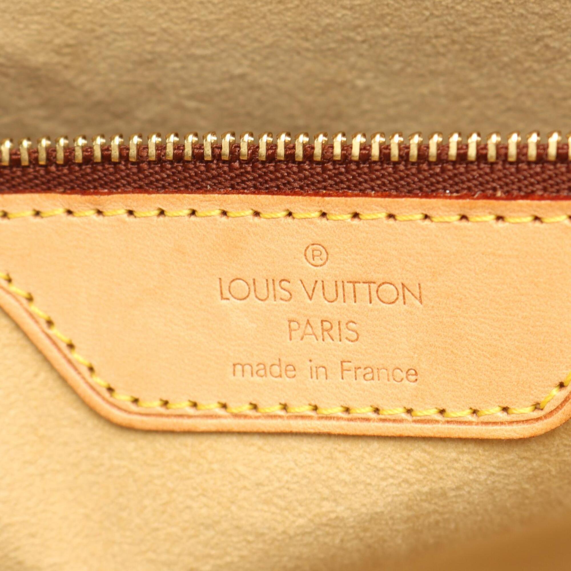 Louis Vuitton Brown Monogram Coated Canvas Leather Handbag Shoulder Bag (Pre-Owned)