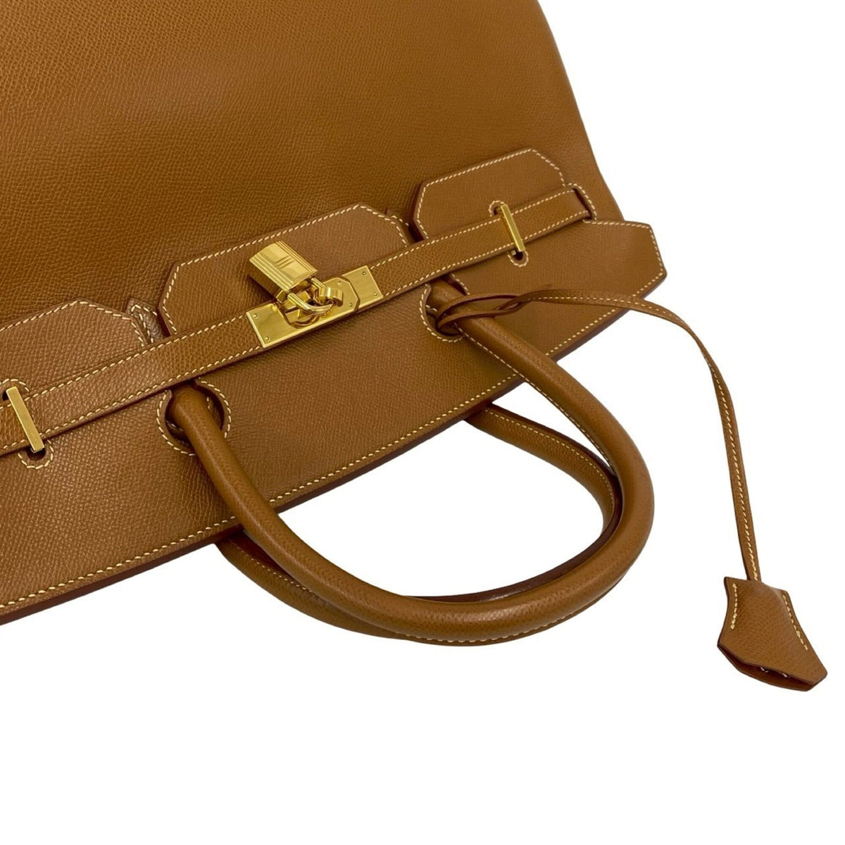 Hermes Gold Courchevel Leather Boston Bag Handbag Tote Bag (Pre-Owned)