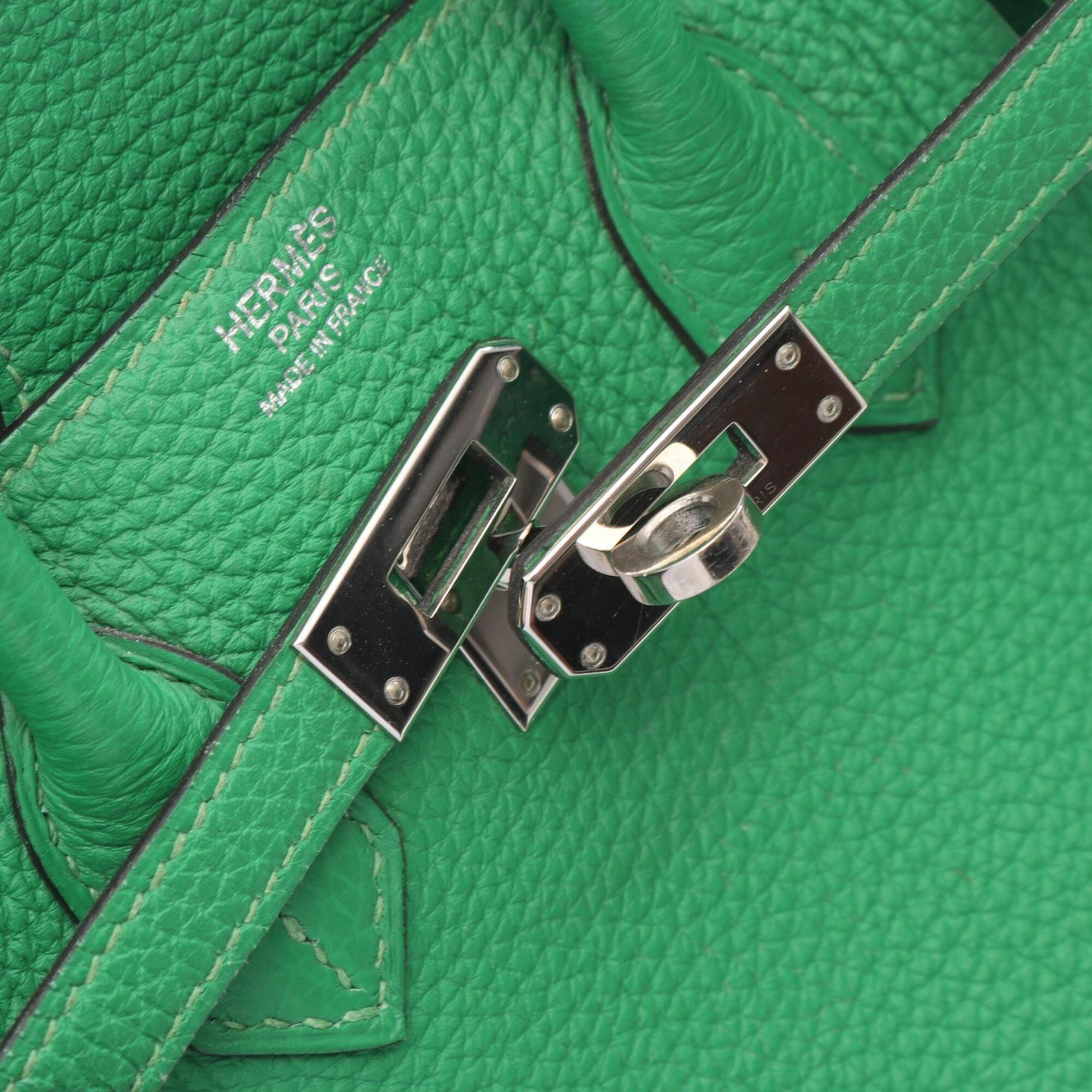 Hermes Green Togo Leather Handbag (Pre-Owned)