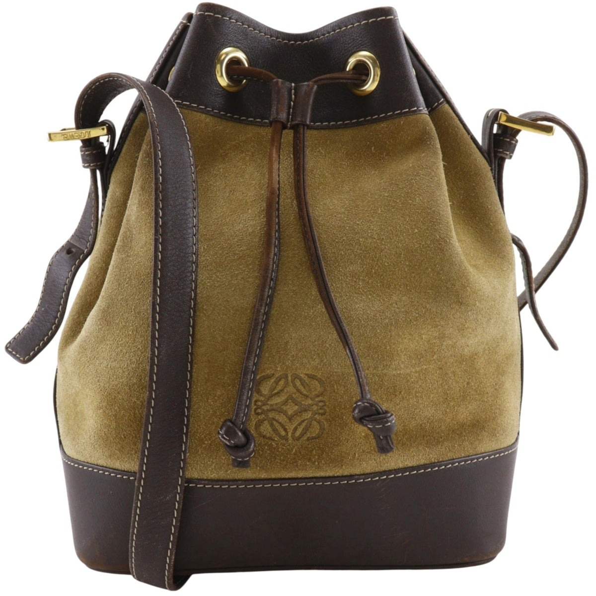 Loewe Beige Suede Leather Shoulder Bag (Pre-Owned)
