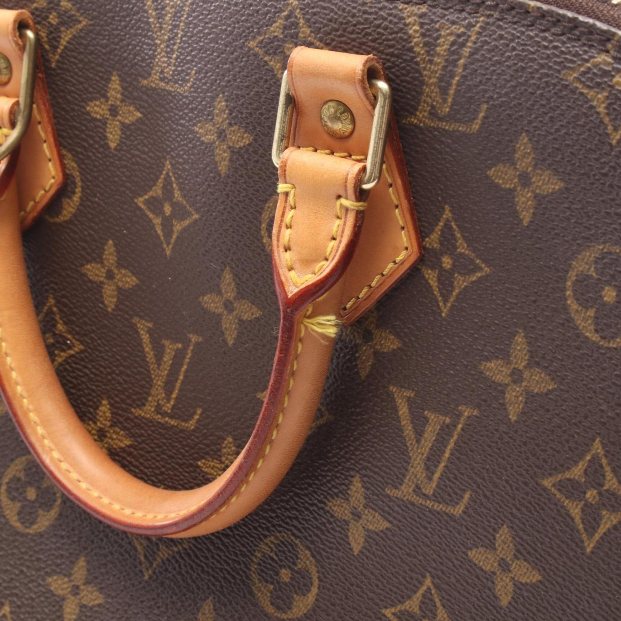 Louis Vuitton Brown Coated Canvas Pvc Monogram Leather Handbag (Pre-Owned)