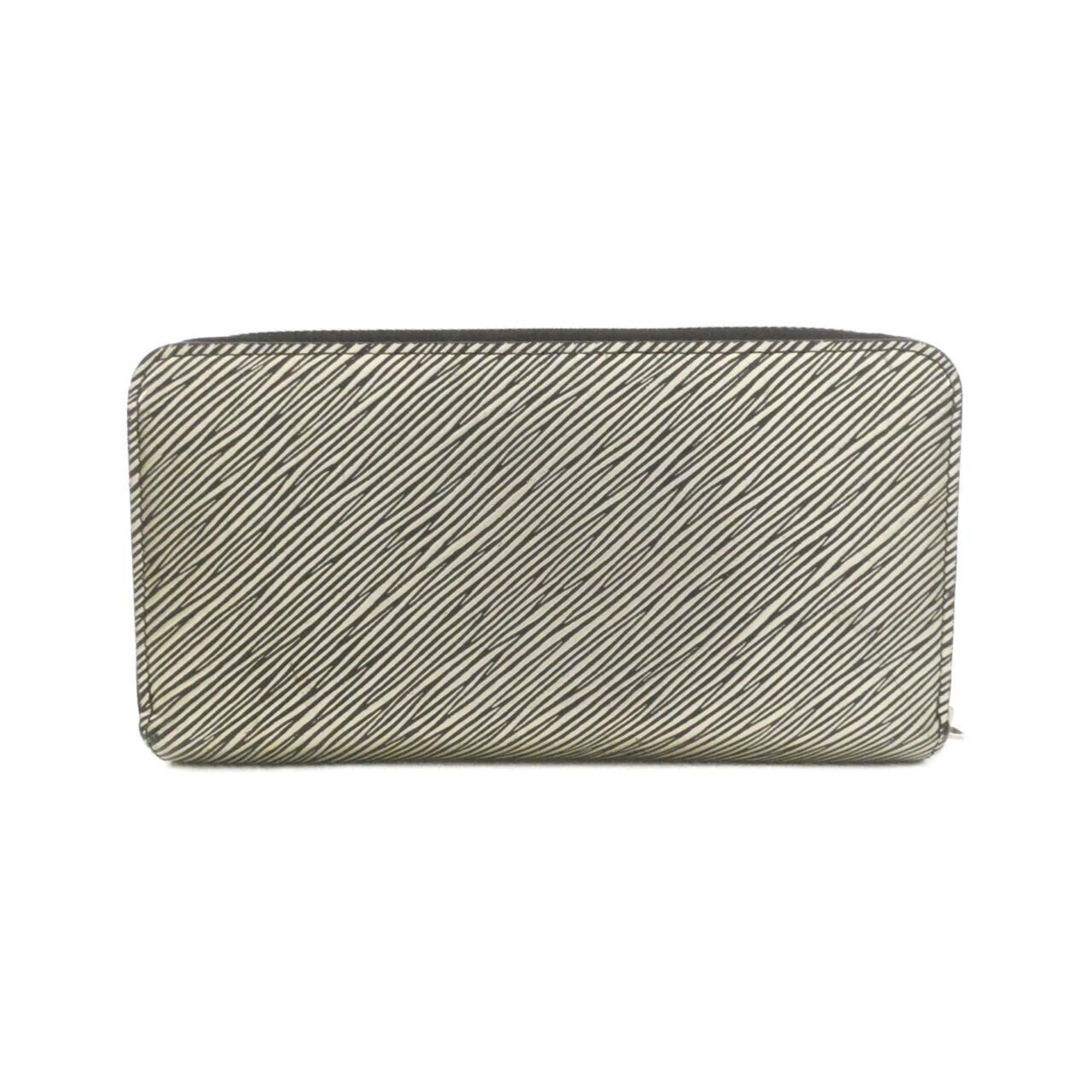 Louis Vuitton Silver Leather Long Wallet (Bi-Fold) (Pre-Owned)