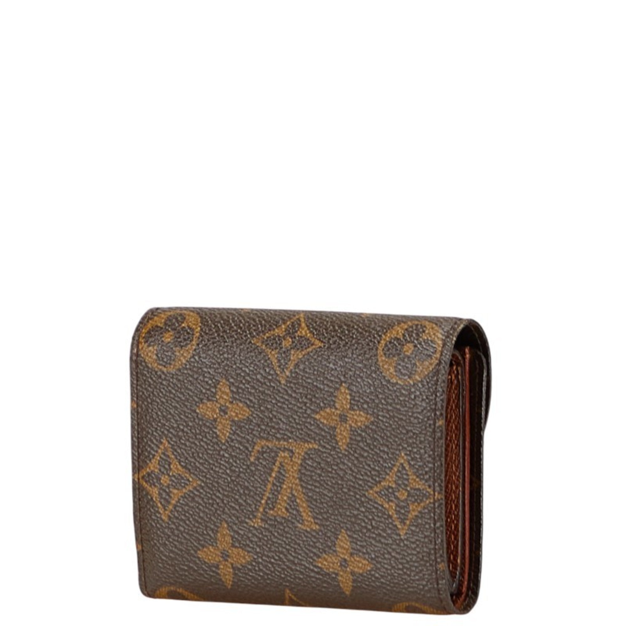 Louis Vuitton Monogram Brown Pvc Leather Wallet (Tri-Fold) (Pre-Owned)