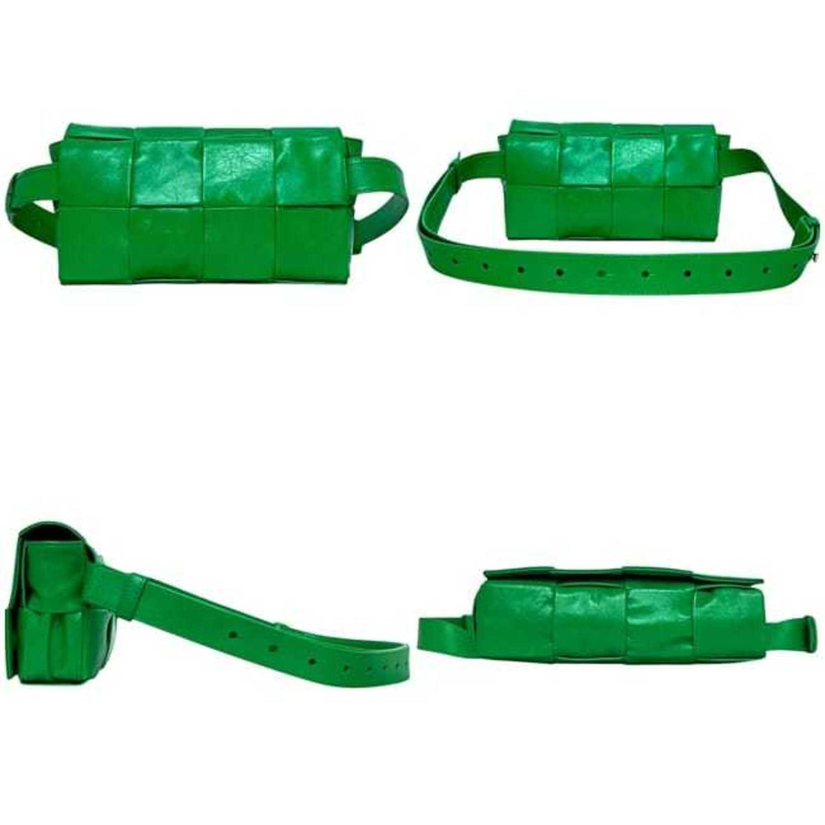 Bottega Veneta Green Leather Shoulder Bag (Pre-Owned)