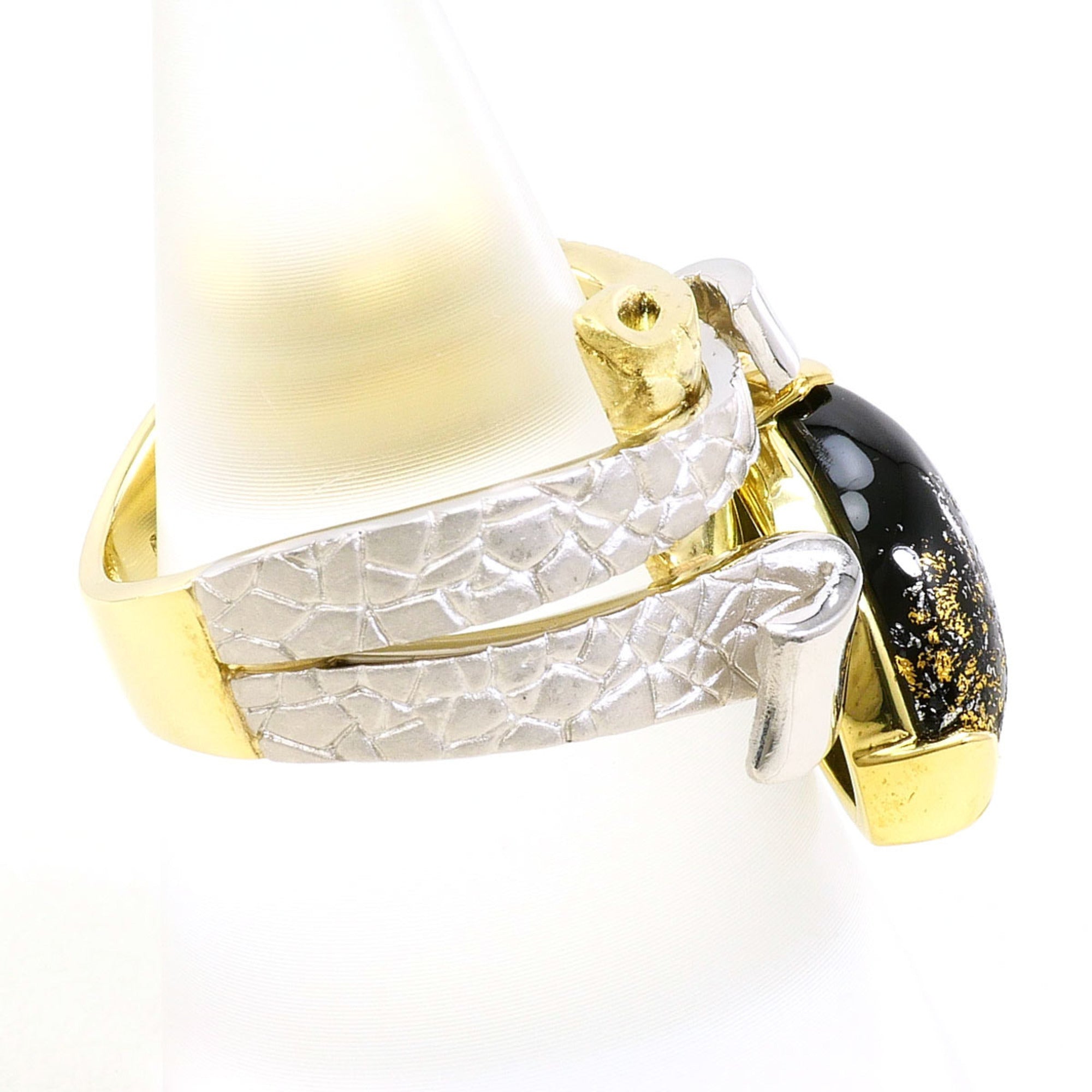 Unbranded Black Platinum Yellow Gold Yellow Gold (18K) Platinum 900 Band Ring (Pre-Owned)
