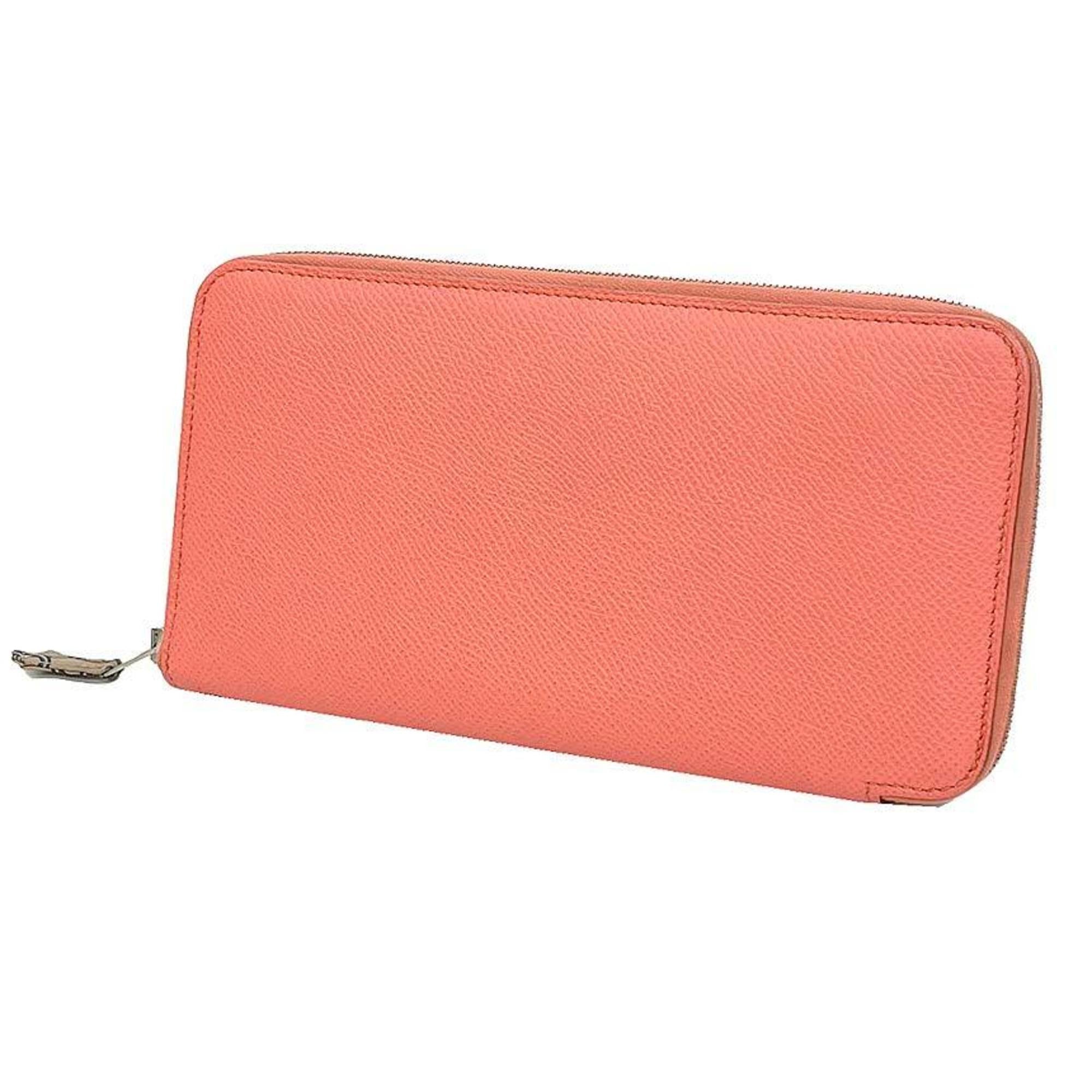 Hermes Salmon Pink Epsom Leather Long Wallet (Bi-Fold) (Pre-Owned)