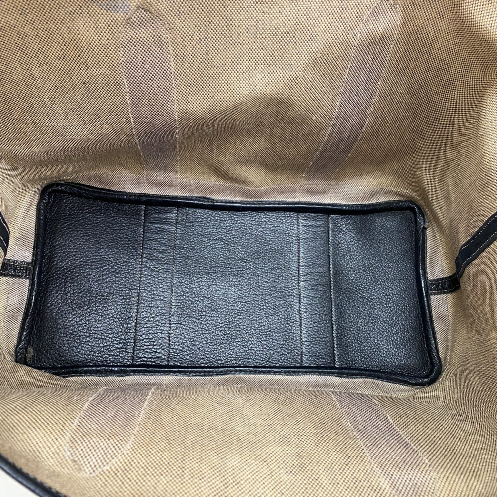 Hermes Black Toile H Tote Bag (Pre-Owned)