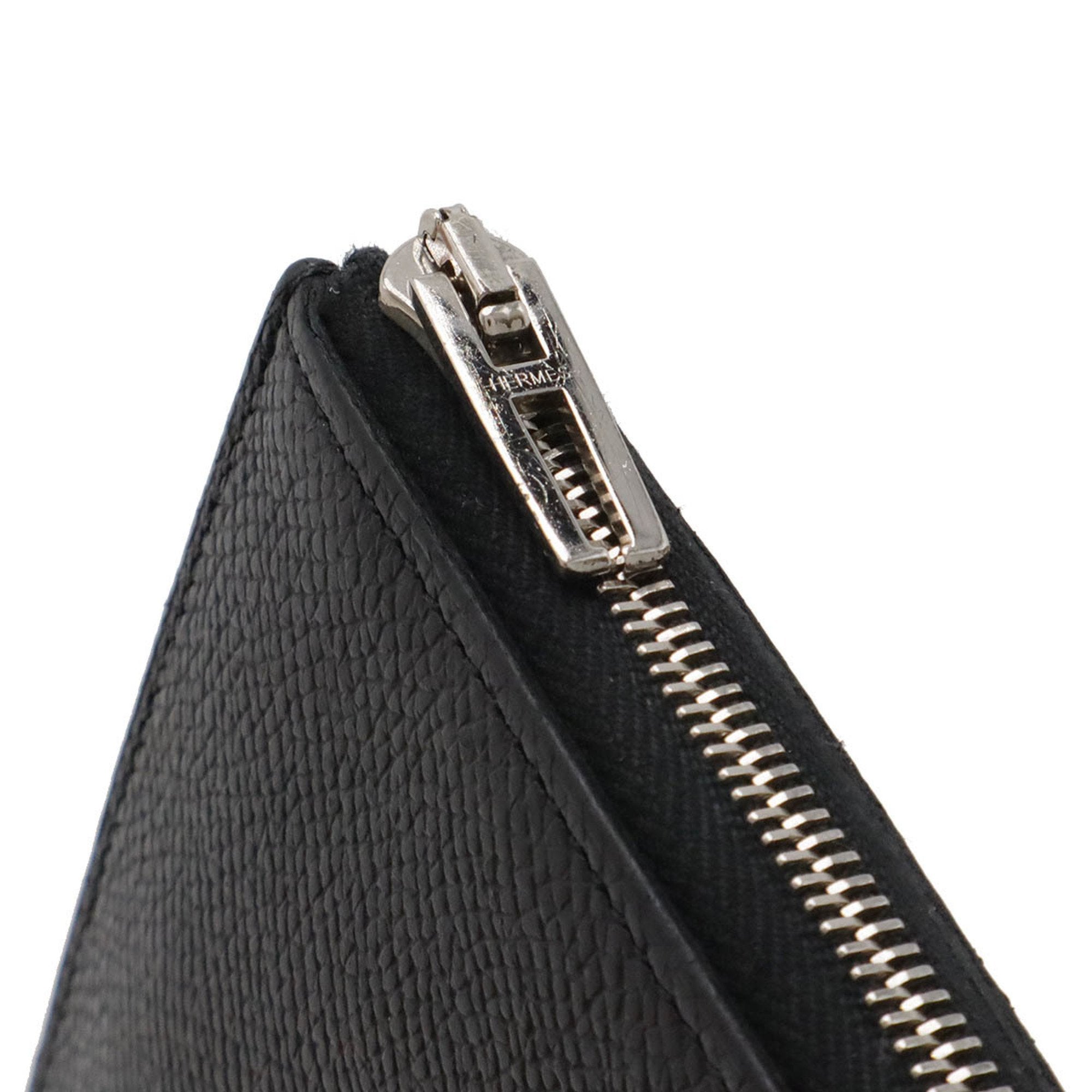 Hermes Black Epsom Leather Coin Purse/Coin Case (Pre-Owned)