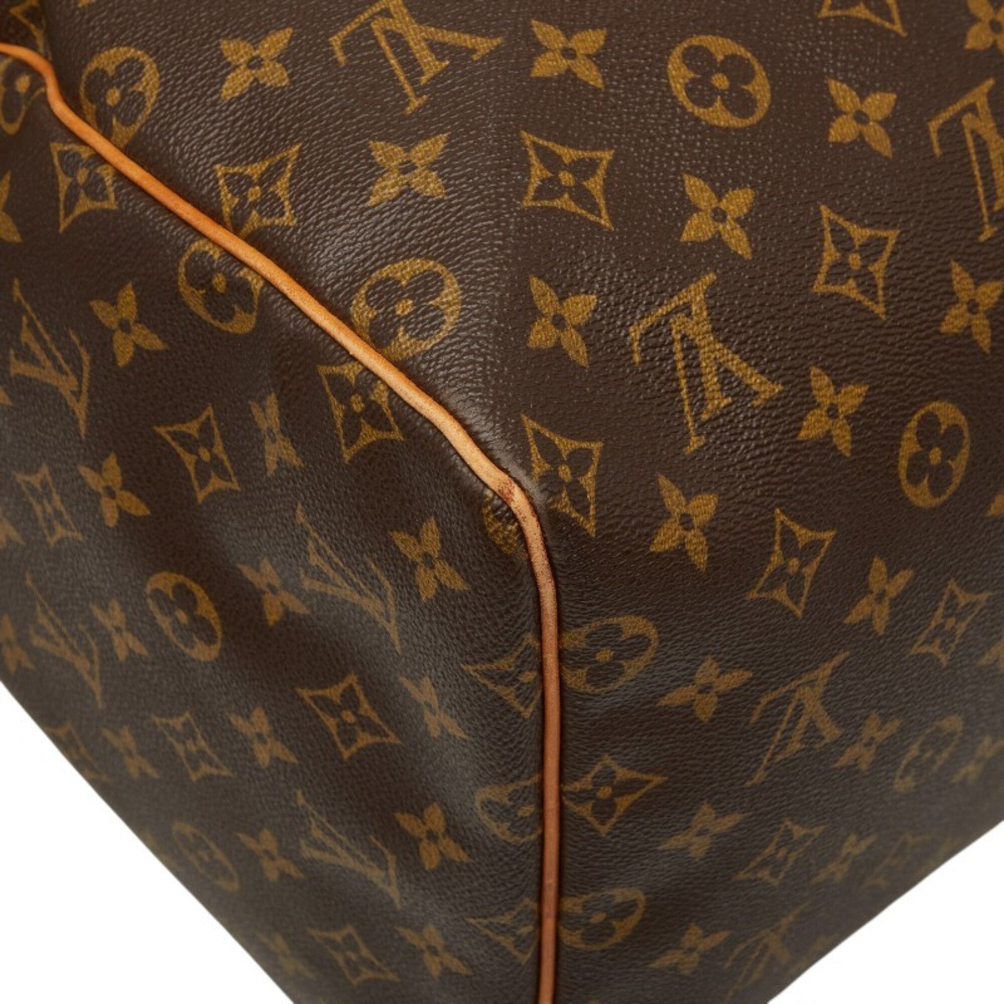 Louis Vuitton Brown Pvc Leather Boston Bag (Pre-Owned)